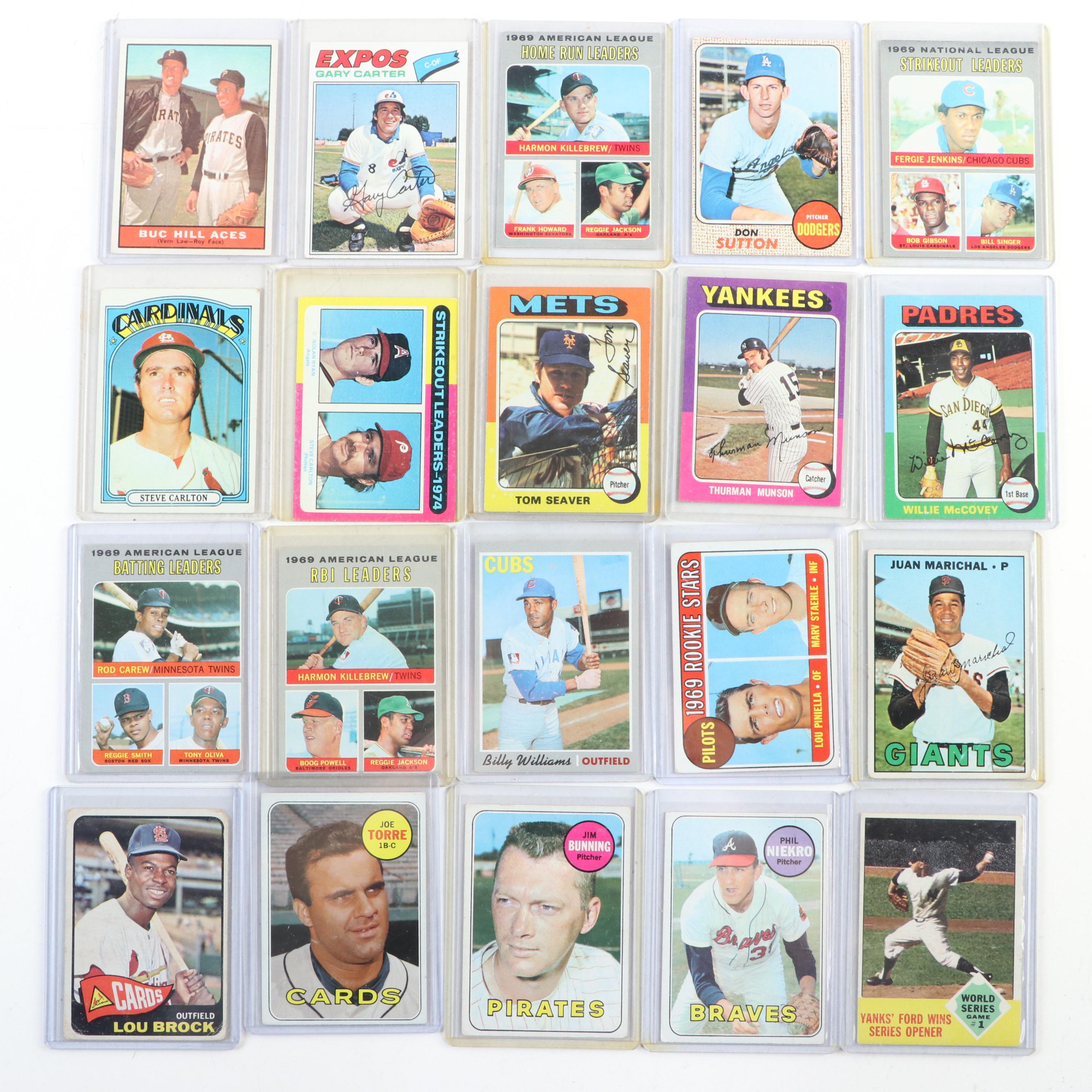Topps Baseball Cards With Rookies, HOFers, More, 1960s–1970s