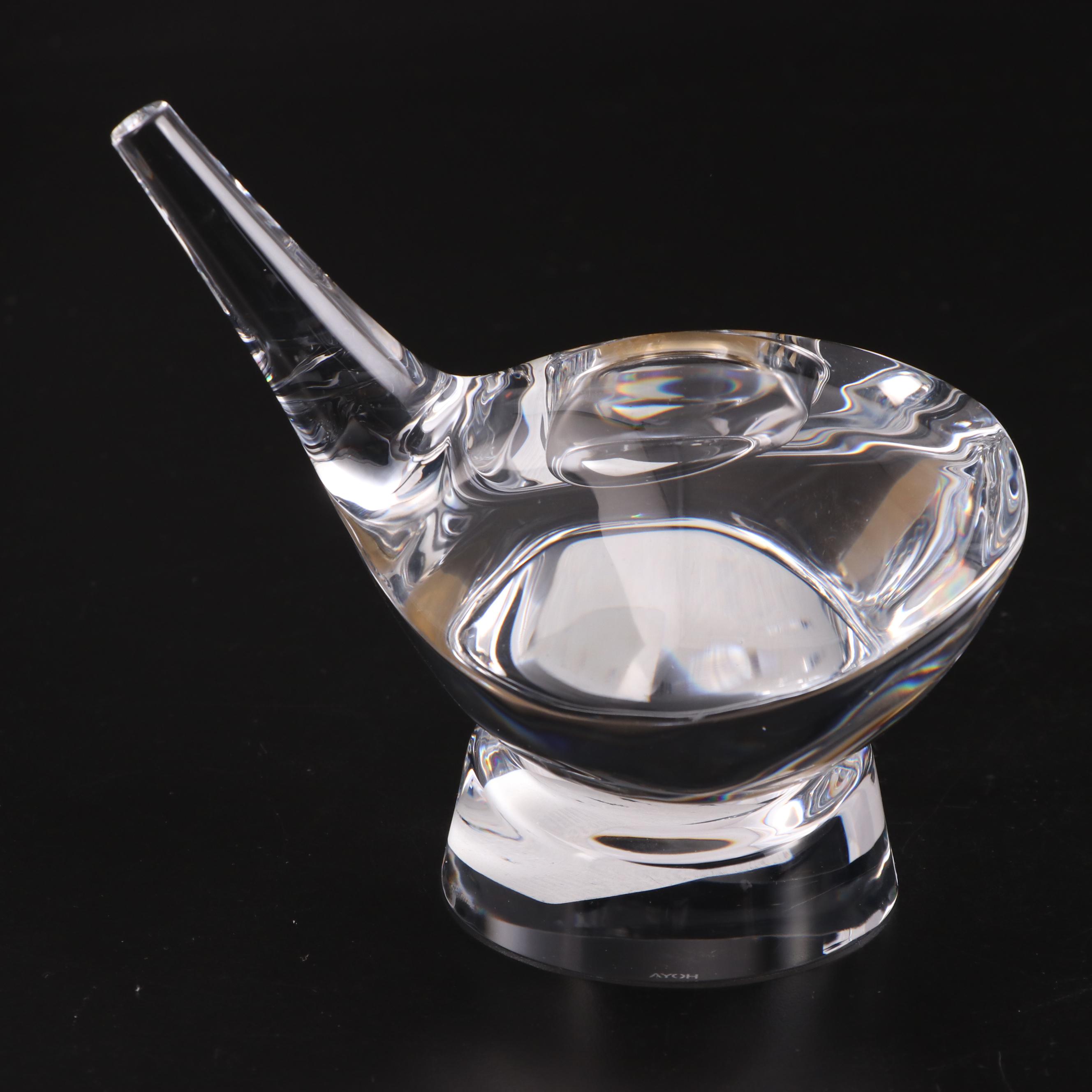 Hoya Crystal Golf Club Desk Clock