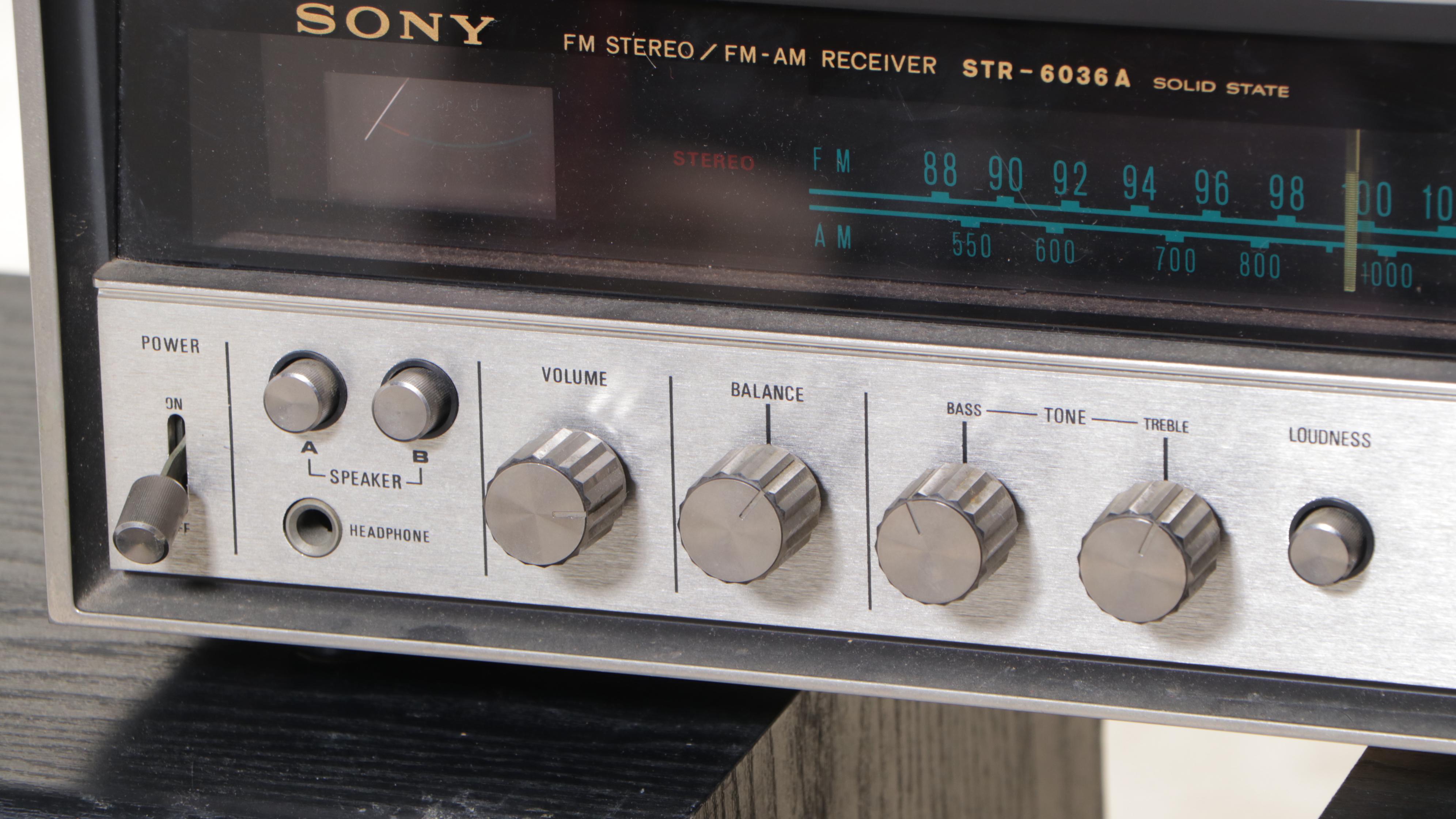 Sony "STR-6036A" Stereo Receiver Plus Pair of Sony "APM-615" Speakers