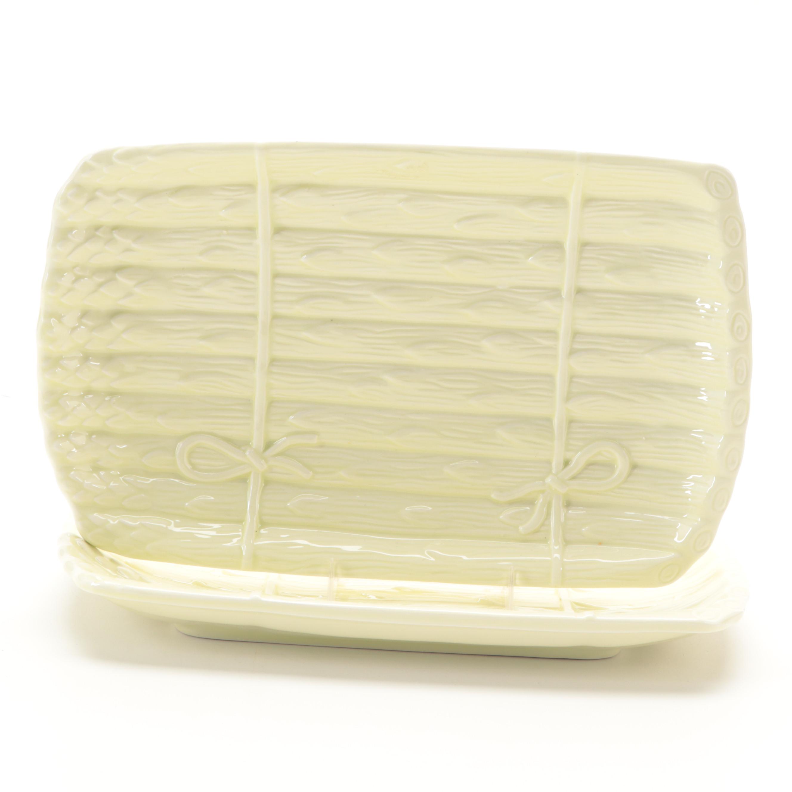 Faiancas Neto & Gomes Portuguese Asparagus Platters with Bakeware Collection