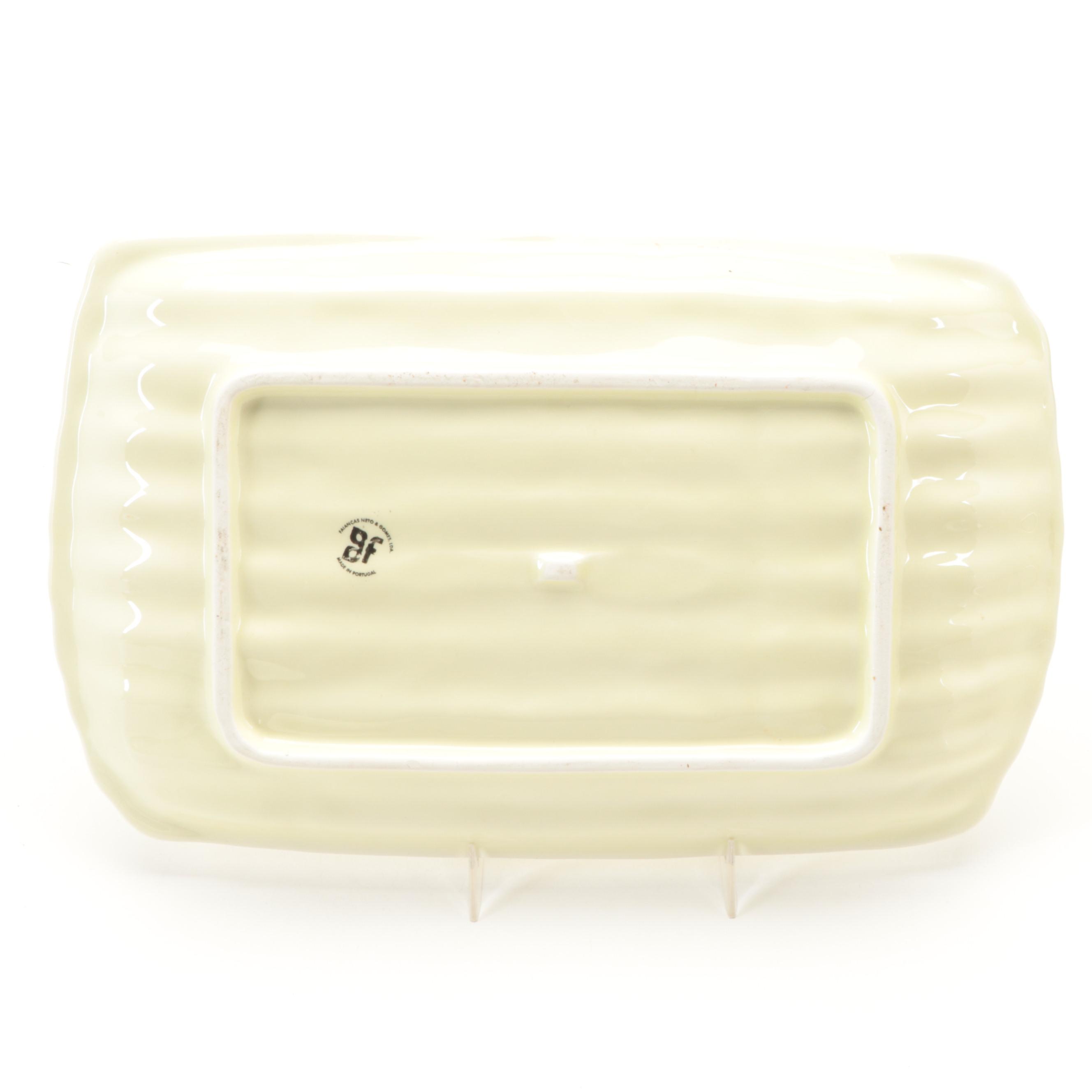 Faiancas Neto & Gomes Portuguese Asparagus Platters with Bakeware Collection