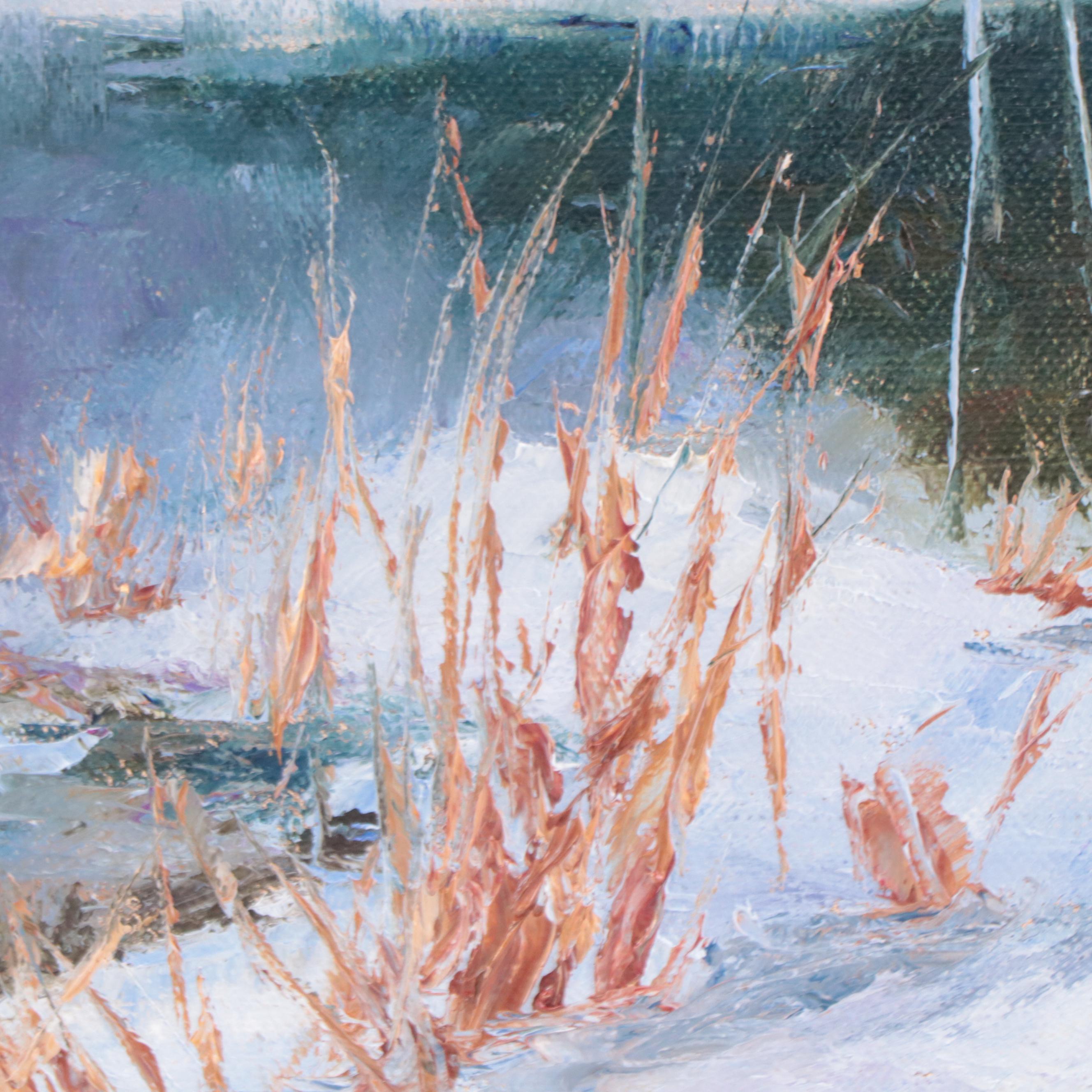 James Baldoumas Oil Painting "Snow Reflections," 2022