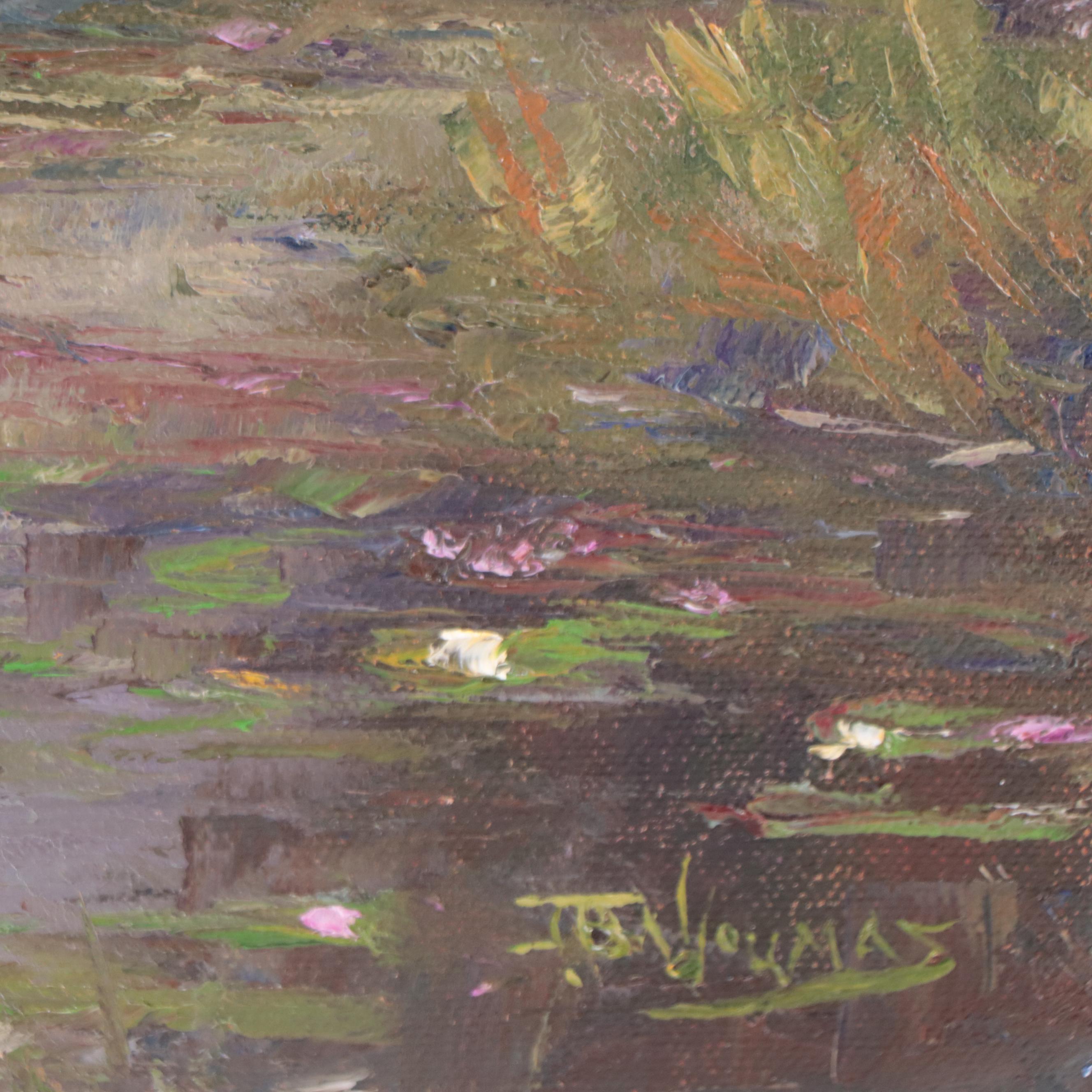 James Baldoumas Oil Painting "Pond + Cottage," 2022