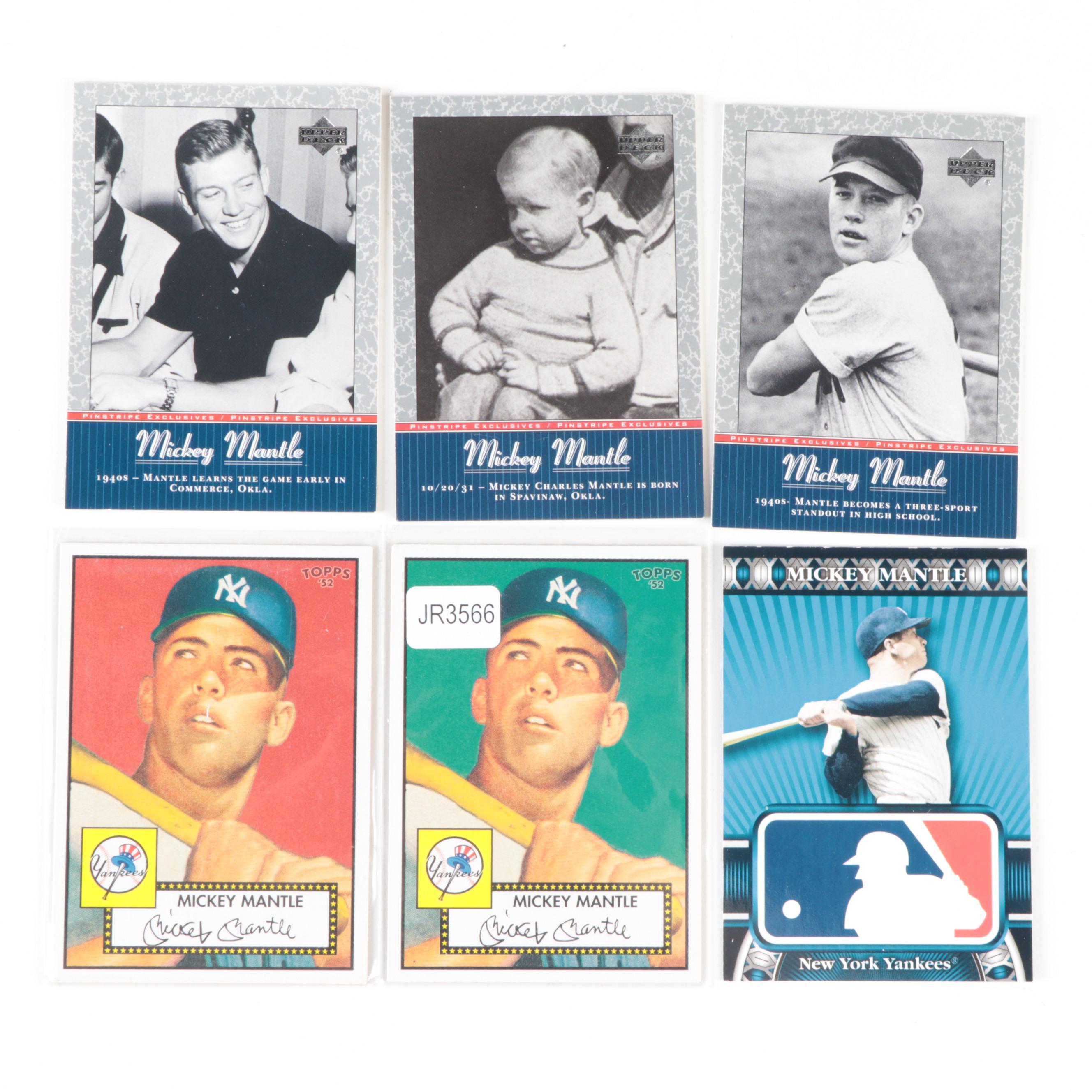 Topps, Other Mickey Mantle Reprint Baseball Cards, Complete Pinstripe Set, More