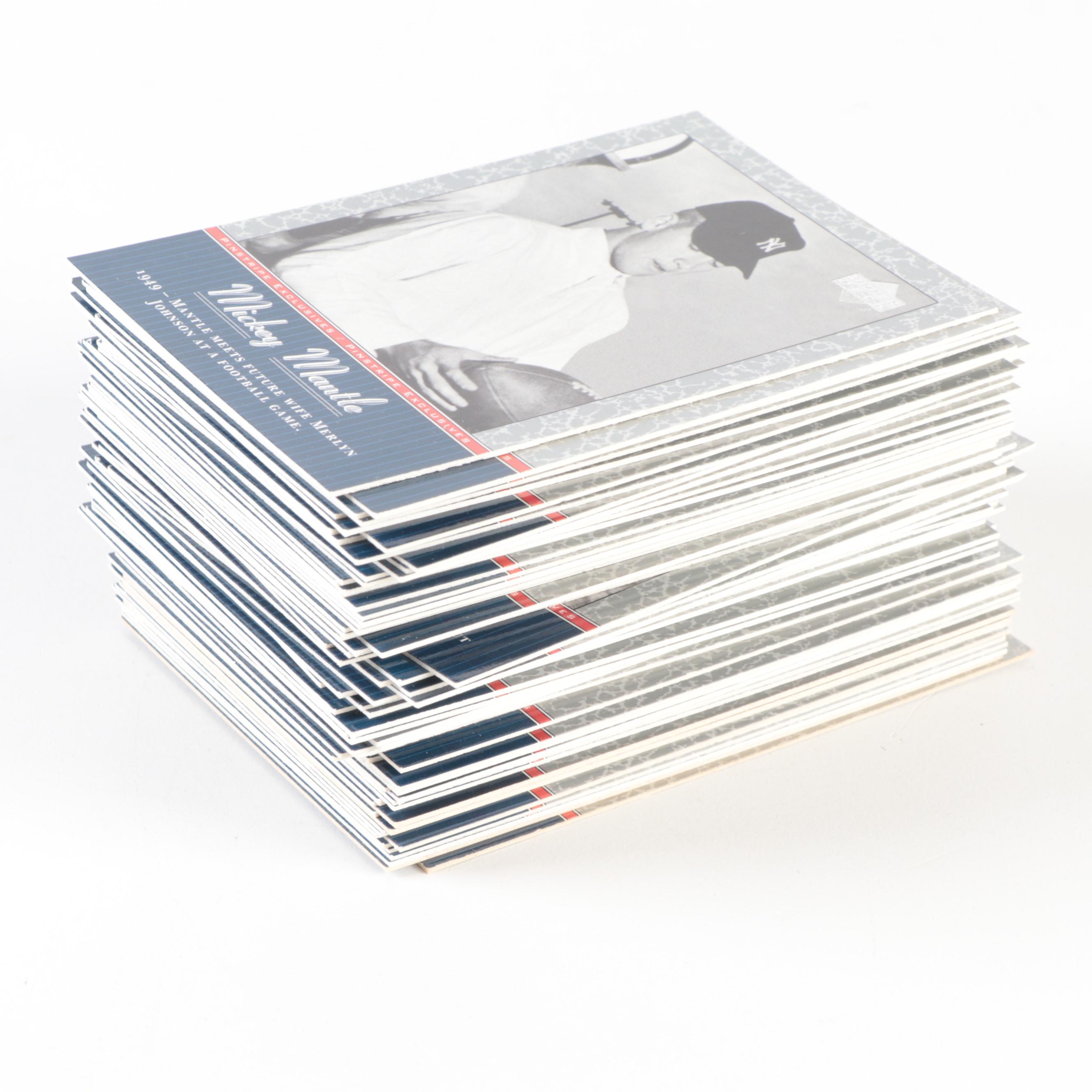 Topps, Other Mickey Mantle Reprint Baseball Cards, Complete Pinstripe Set, More