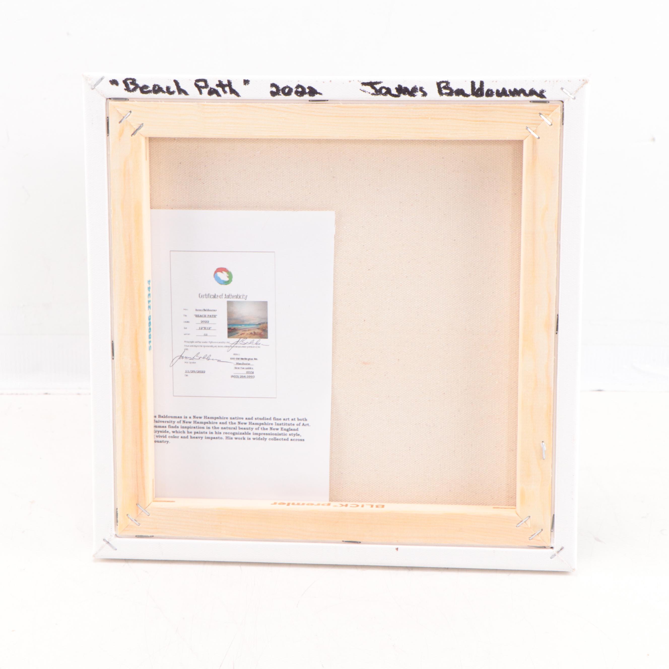 James Baldoumas Oil Painting "Beach Path," 2022