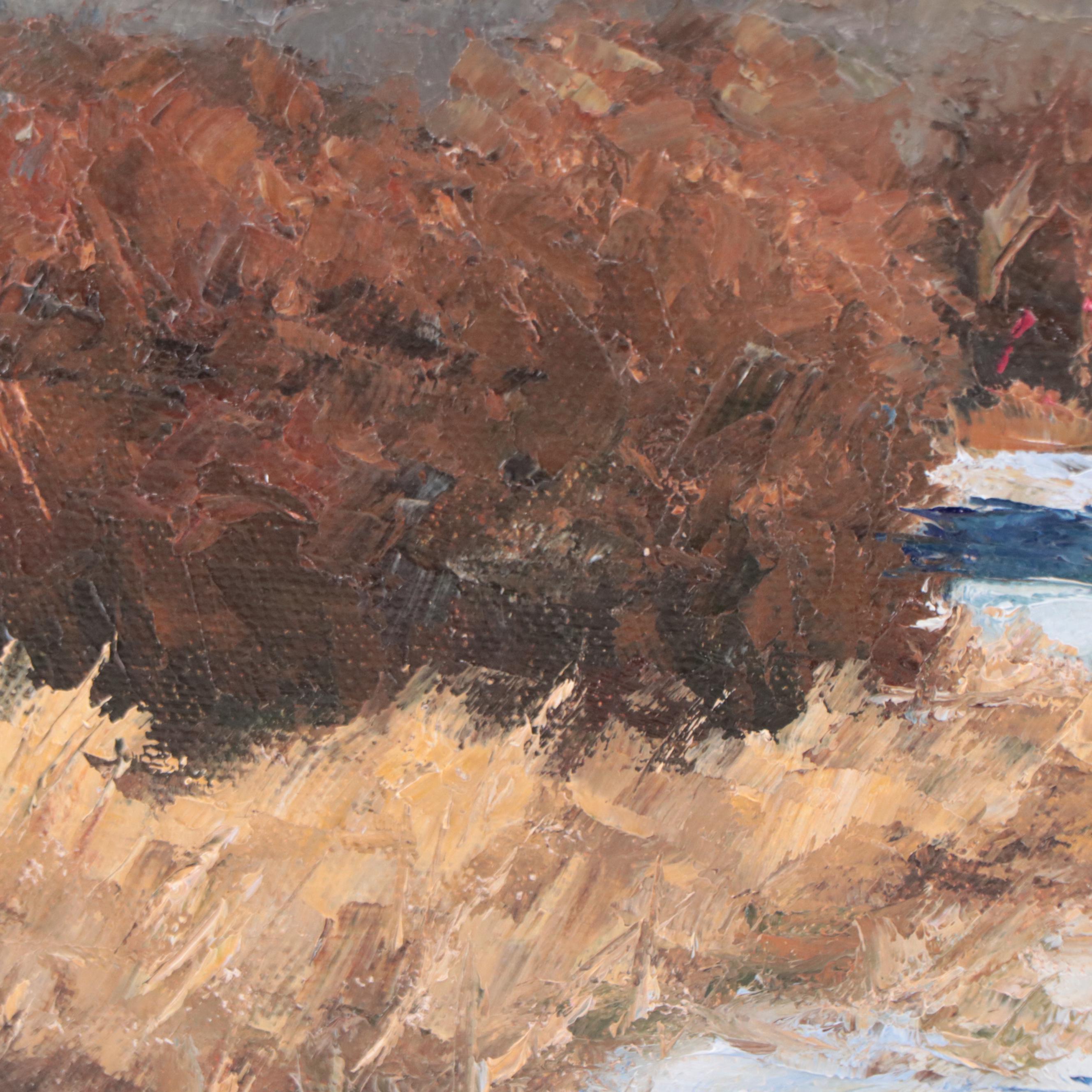 James Baldoumas Landscape Oil Painting "Winter Stream," 2022