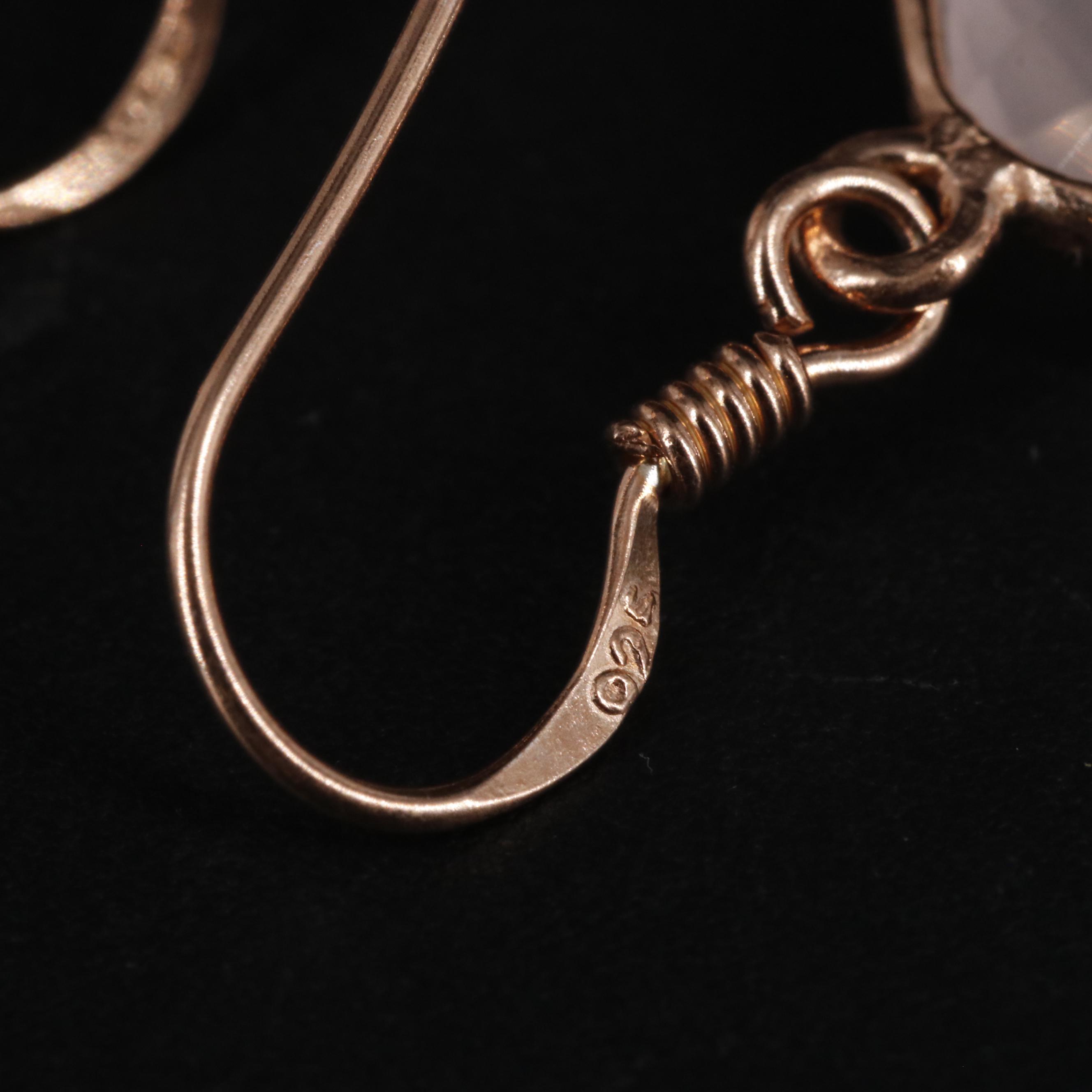 Sterling Gemstone Drop Earrings