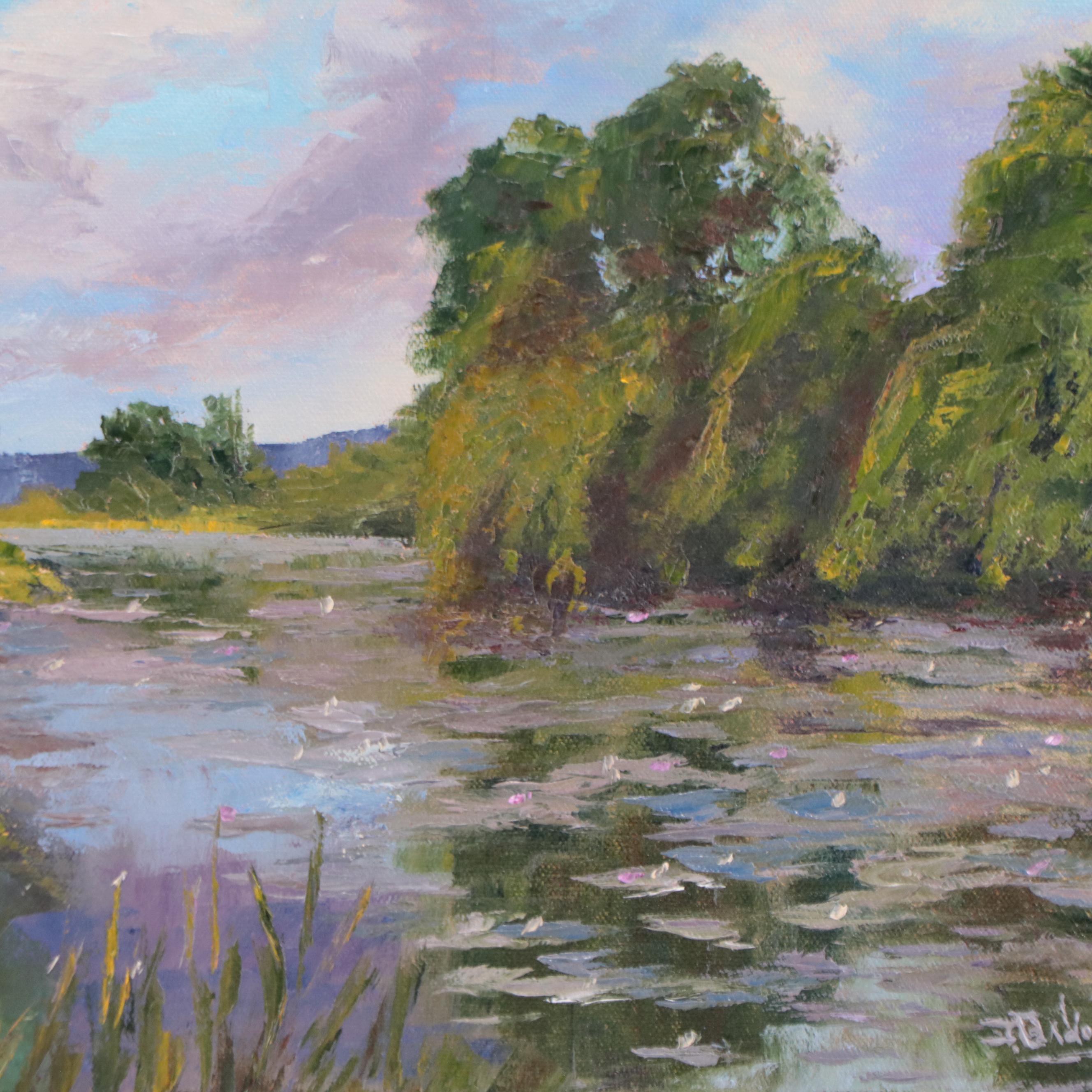 James Baldoumas Landscape Oil Painting "Lily Pond," 2022