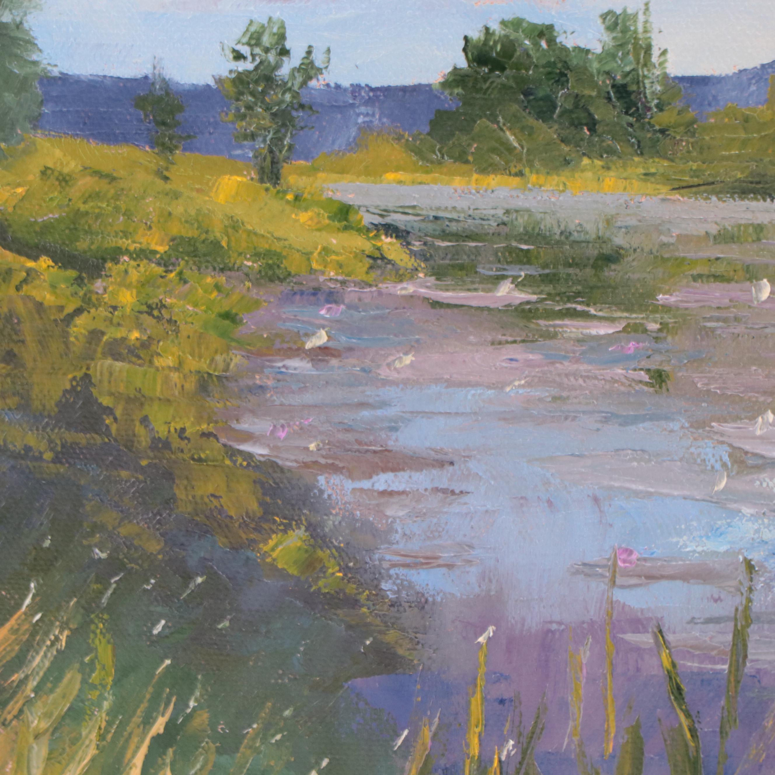 James Baldoumas Landscape Oil Painting "Lily Pond," 2022