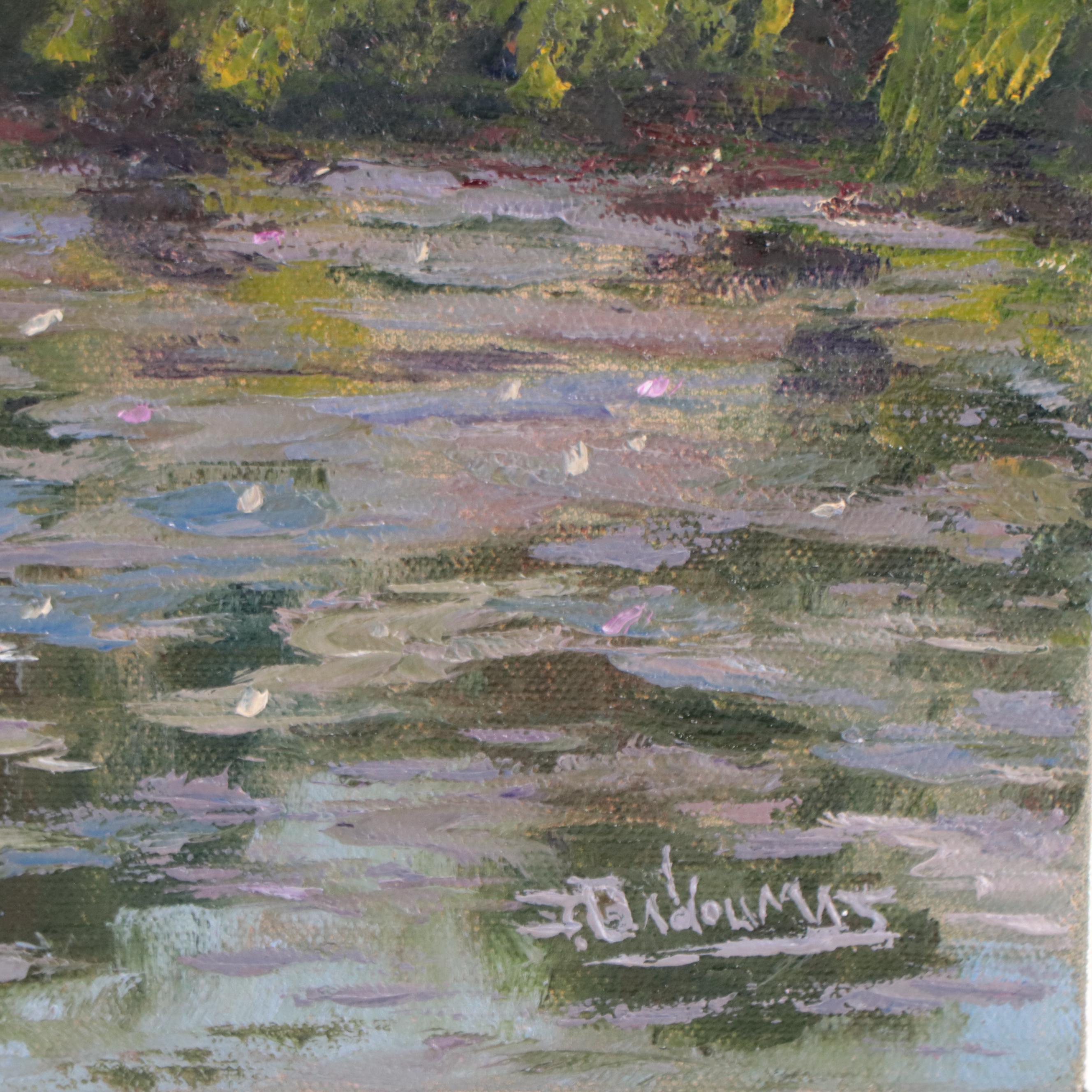 James Baldoumas Landscape Oil Painting "Lily Pond," 2022