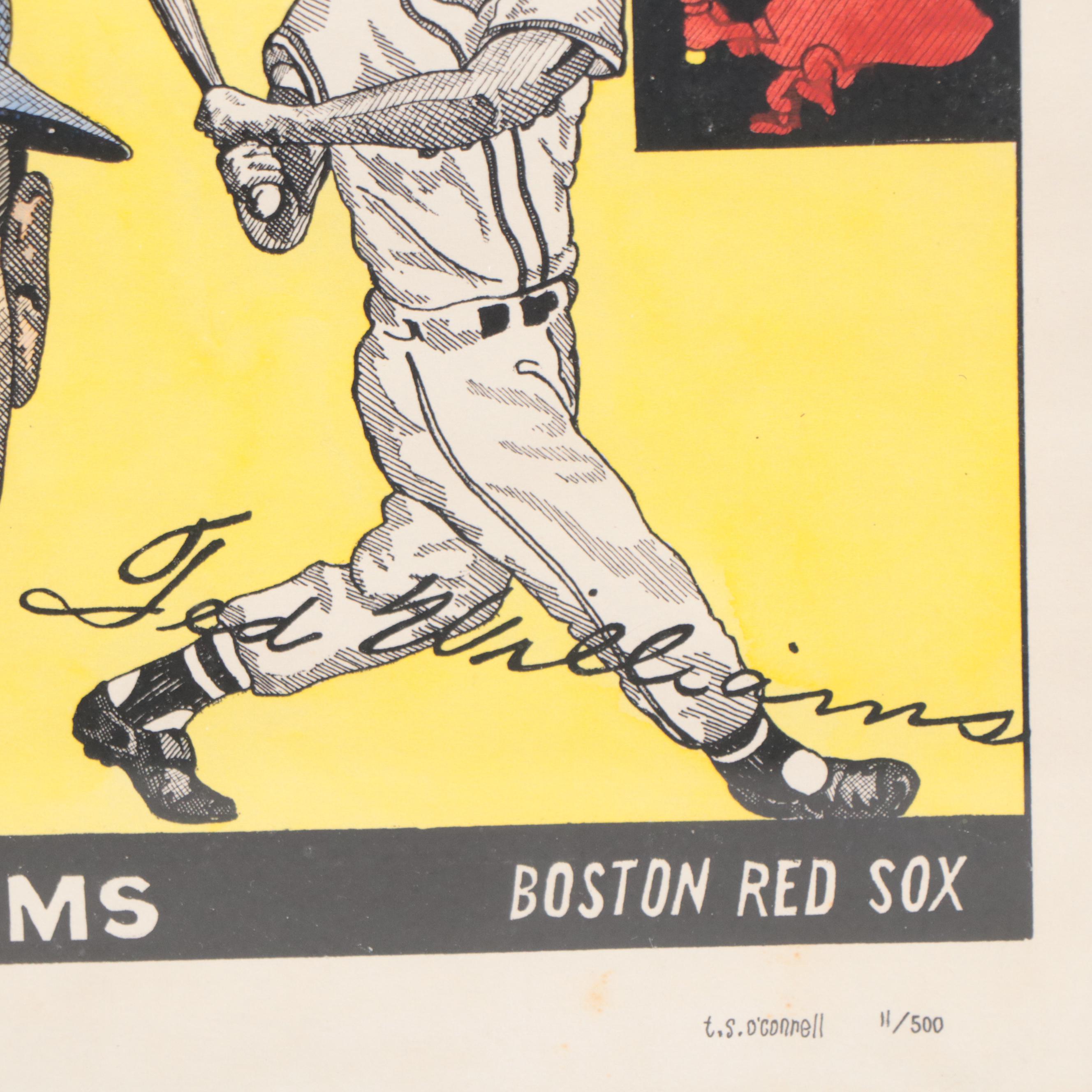 Hand-Colored Lithographs Including "Mickey Mantle"