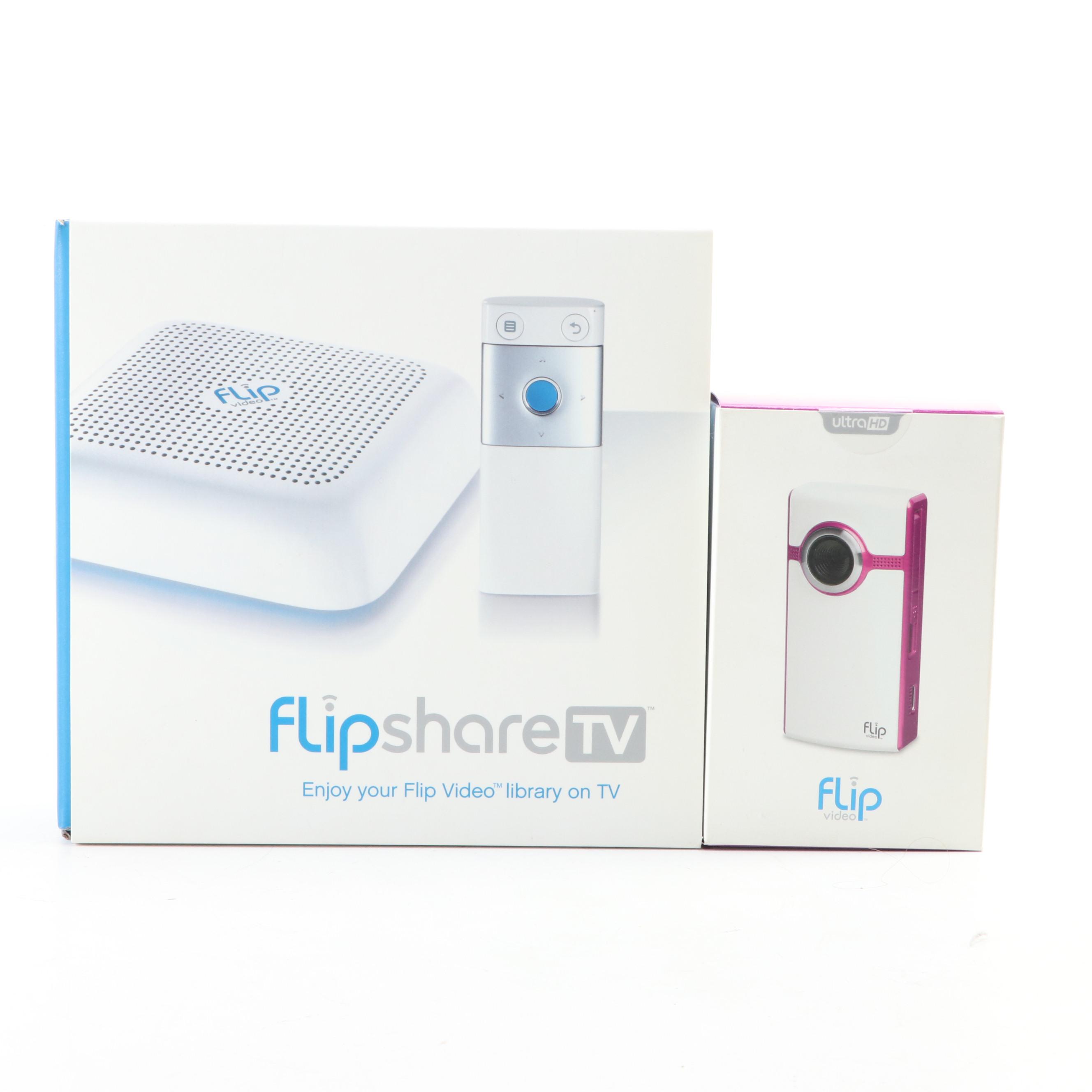 Flip UltraHD Video Camera, FlipShare TV and DXG Camcorder and Accessories Kit