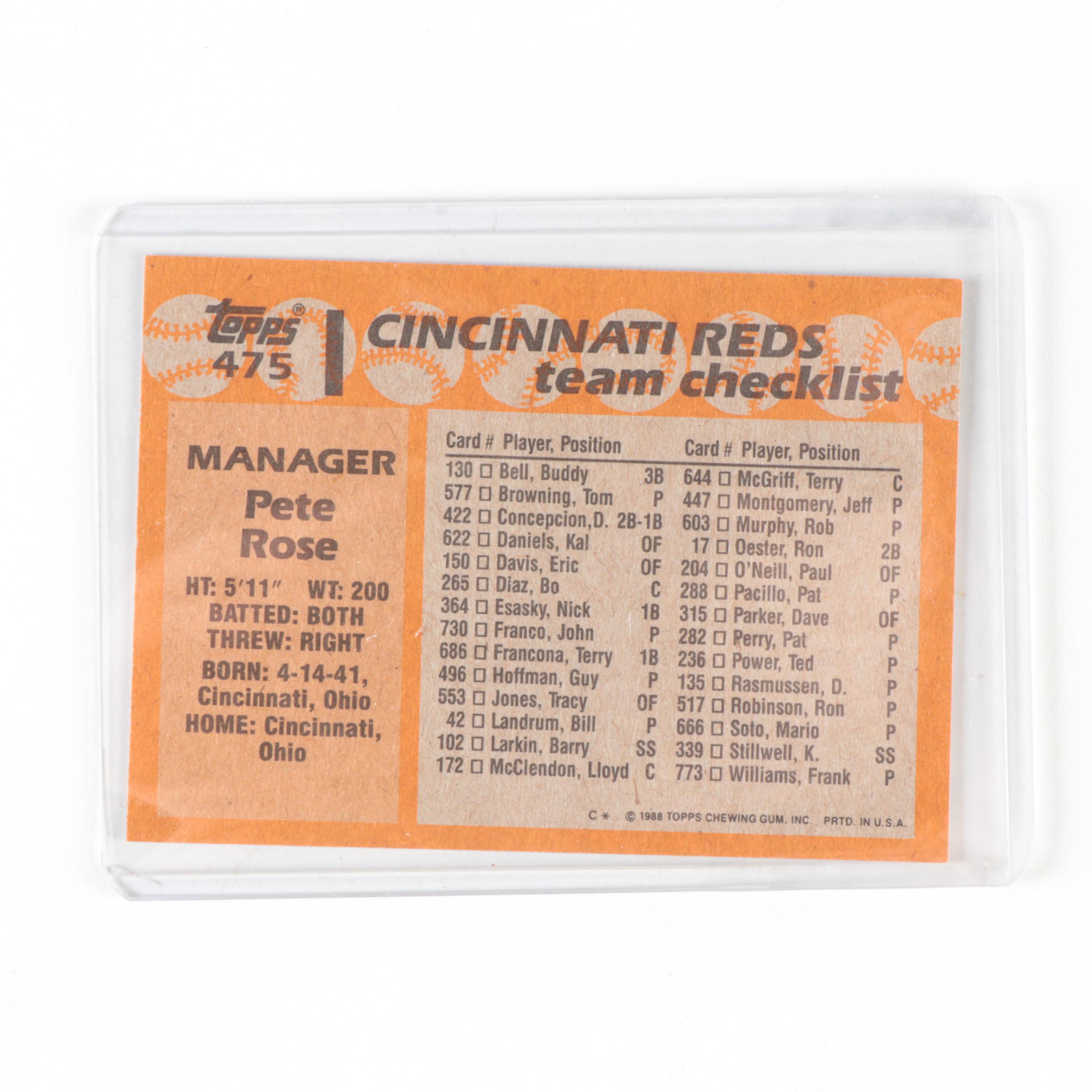 Topps, More Pete Rose Baseball Cards with Signature, Complete Set, 1970s–1980s