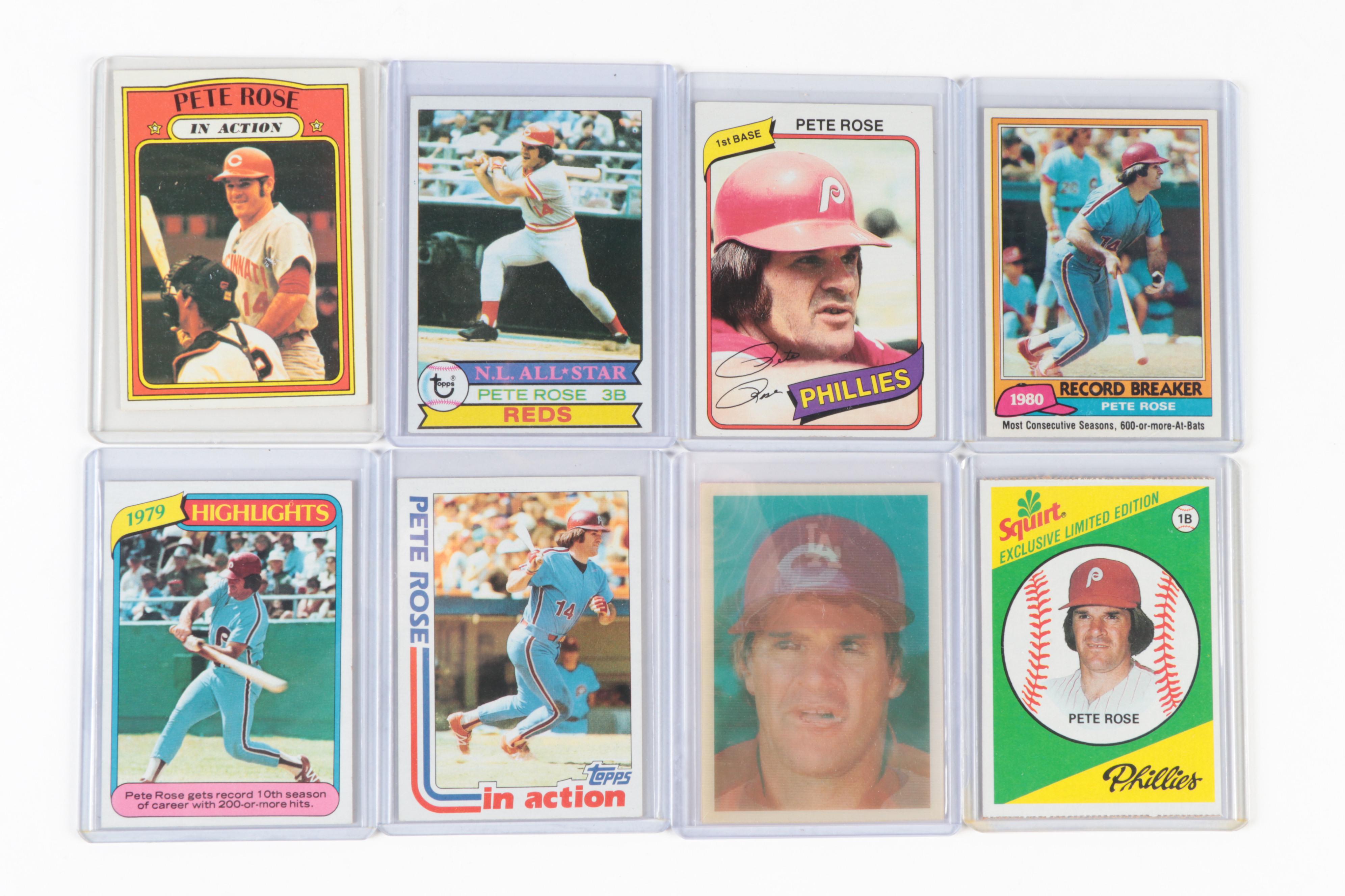 Topps, More Pete Rose Baseball Cards with Signature, Complete Set, 1970s–1980s