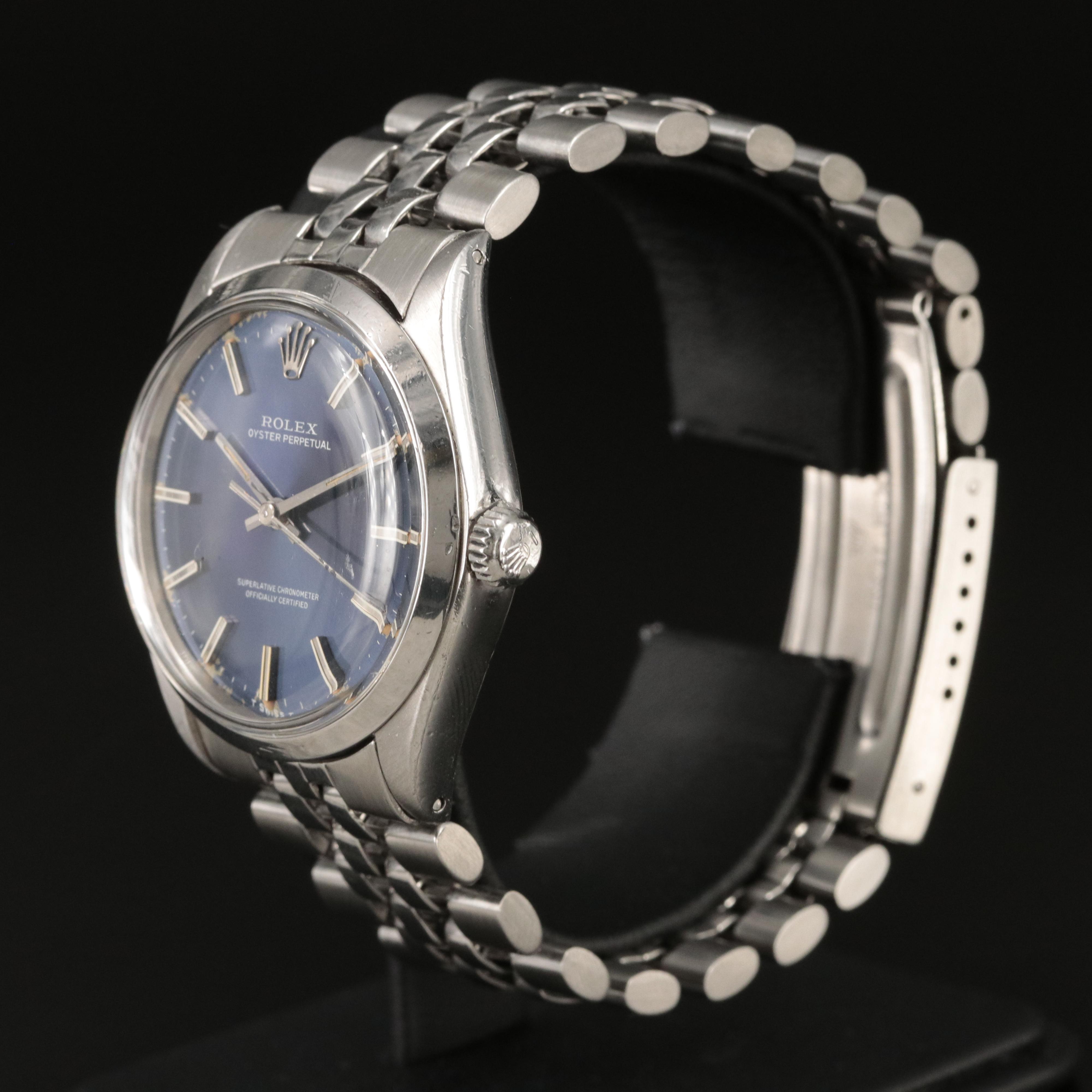 1972 Rolex Oyster Perpetual Blue Dial Watch