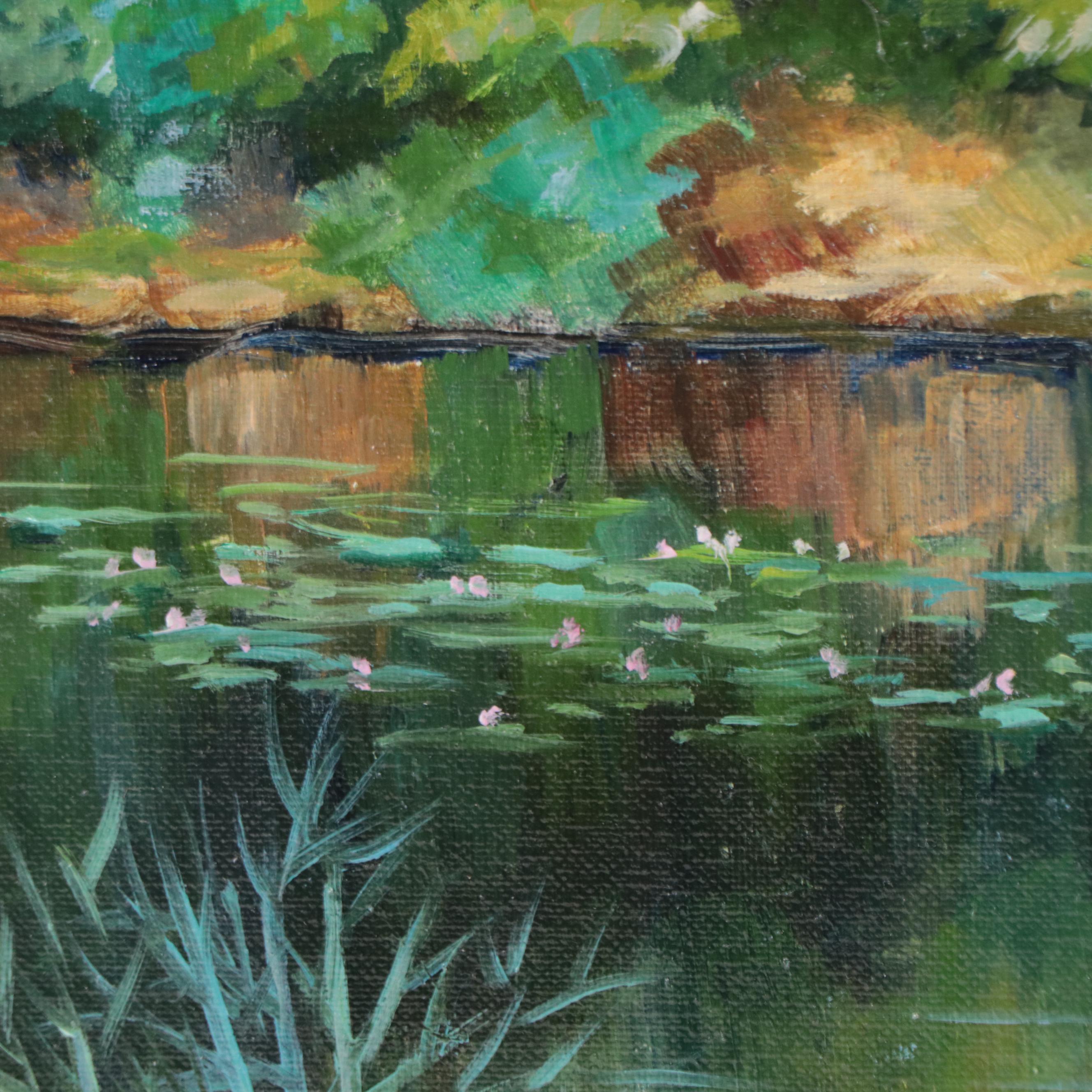 Nataliya Shlomenko Oil Painting "The Bank of the River," 2022