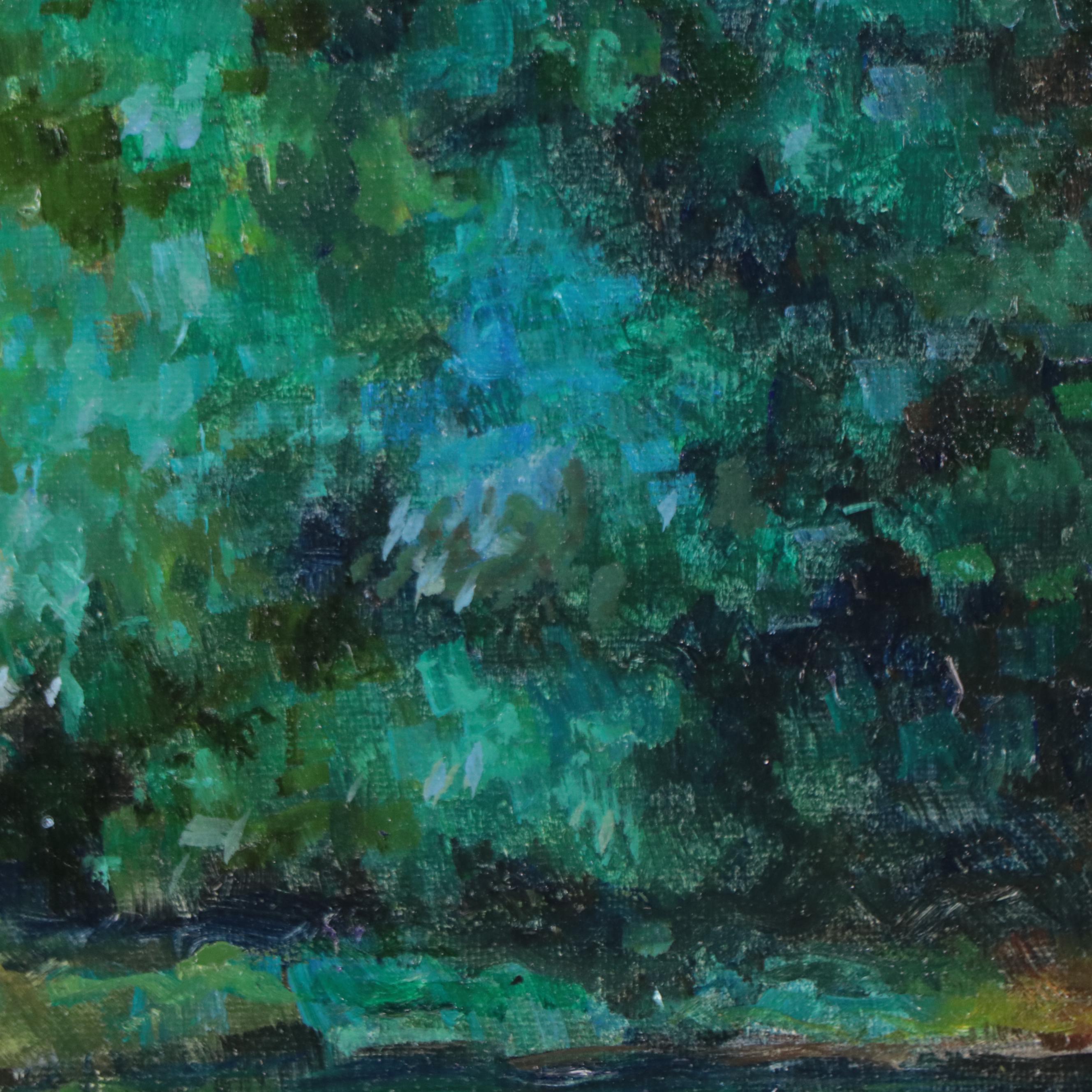 Nataliya Shlomenko Oil Painting "The Bank of the River," 2022