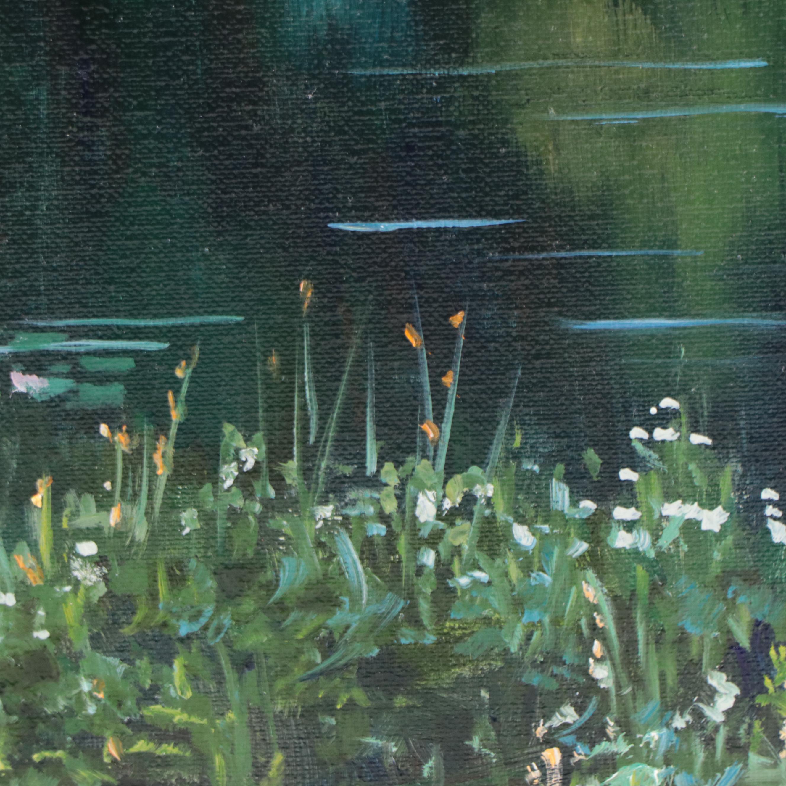 Nataliya Shlomenko Oil Painting "The Bank of the River," 2022