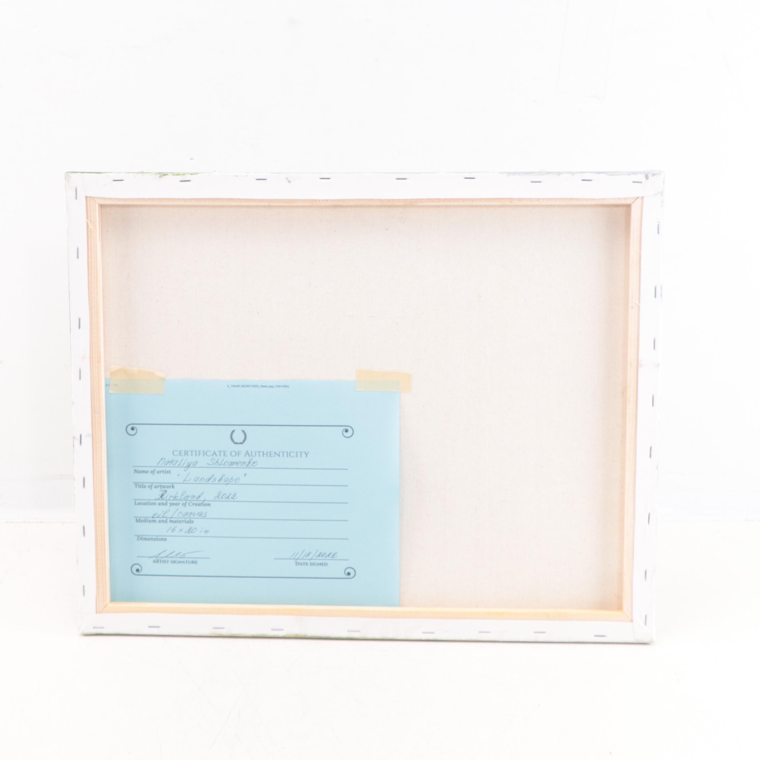 Nataliya Shlomenko Oil Painting "Landscape," 2022