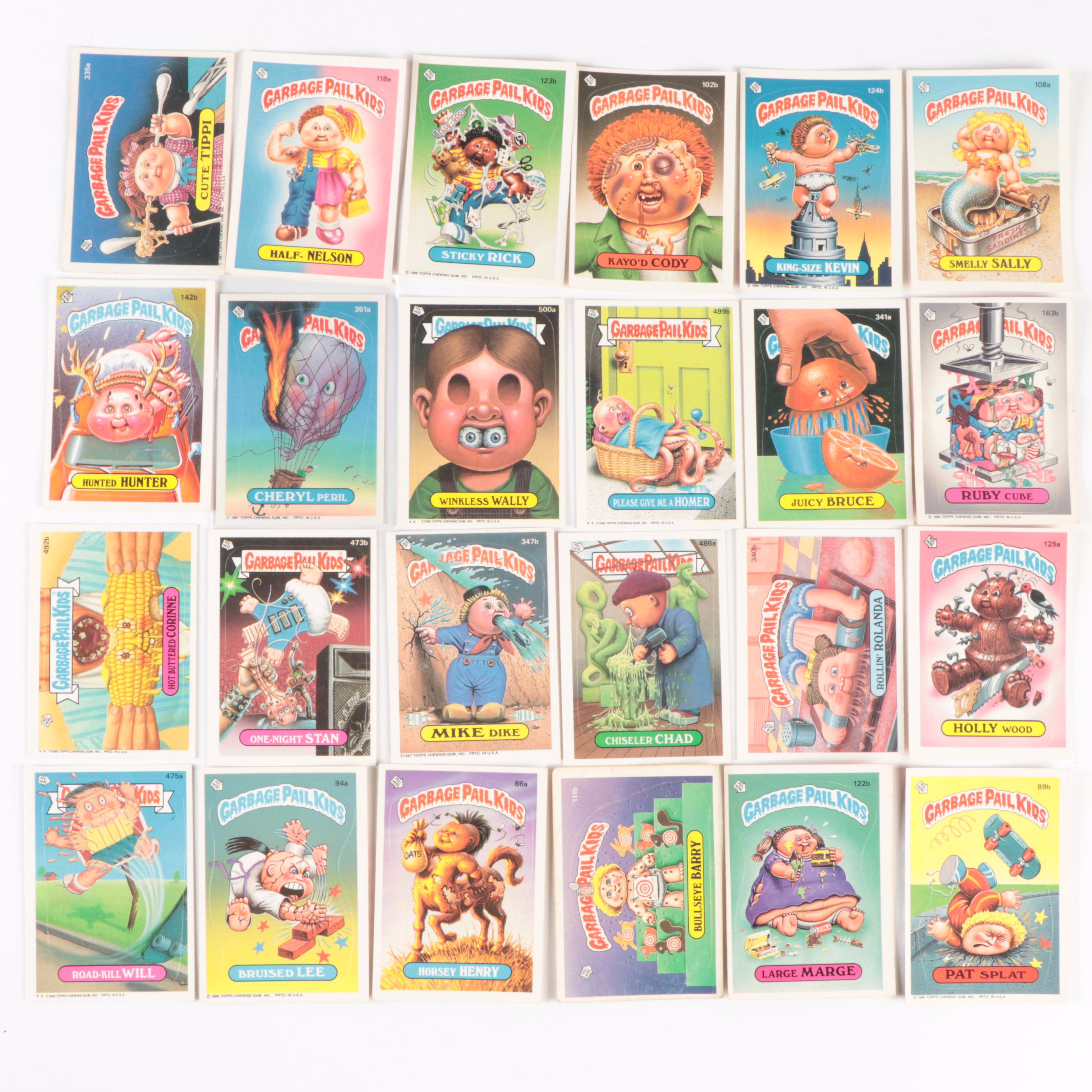 Topps Garbage Pail Kids Trading Cards with Snooty Sam, Upset Tommy, More, 1980s