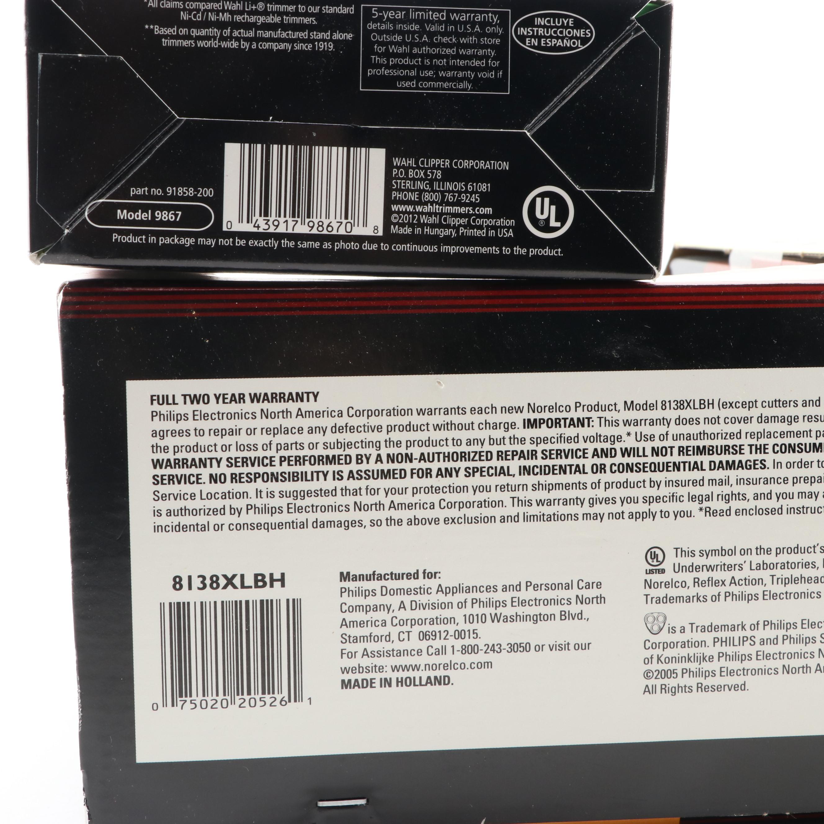 Philips Norelco 8138XLBH Rotary Shaver with Wahl 9867 Beard Trimmer