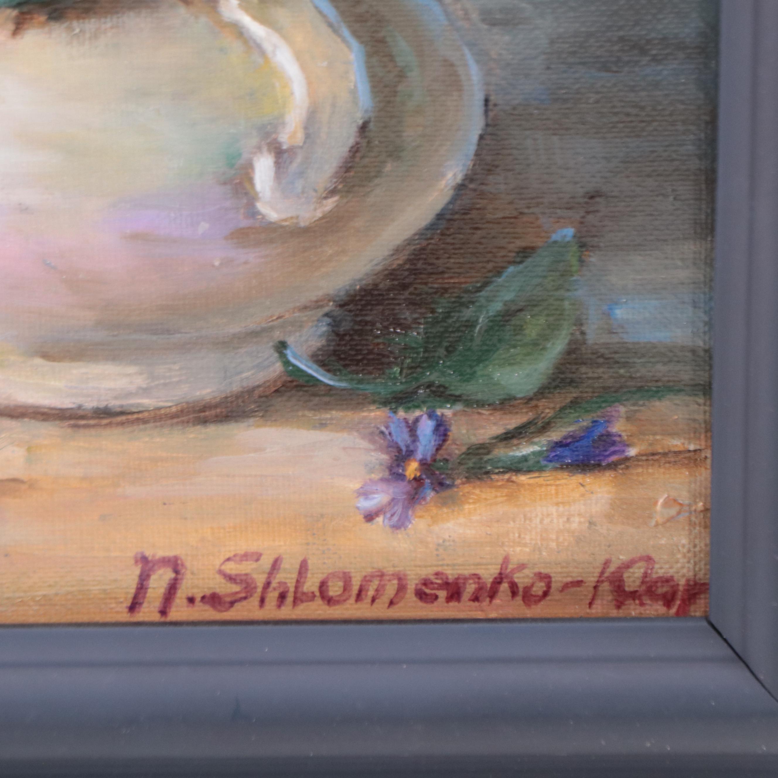 Nataliya Shlomenko Oil Painting "The Violets," 2022