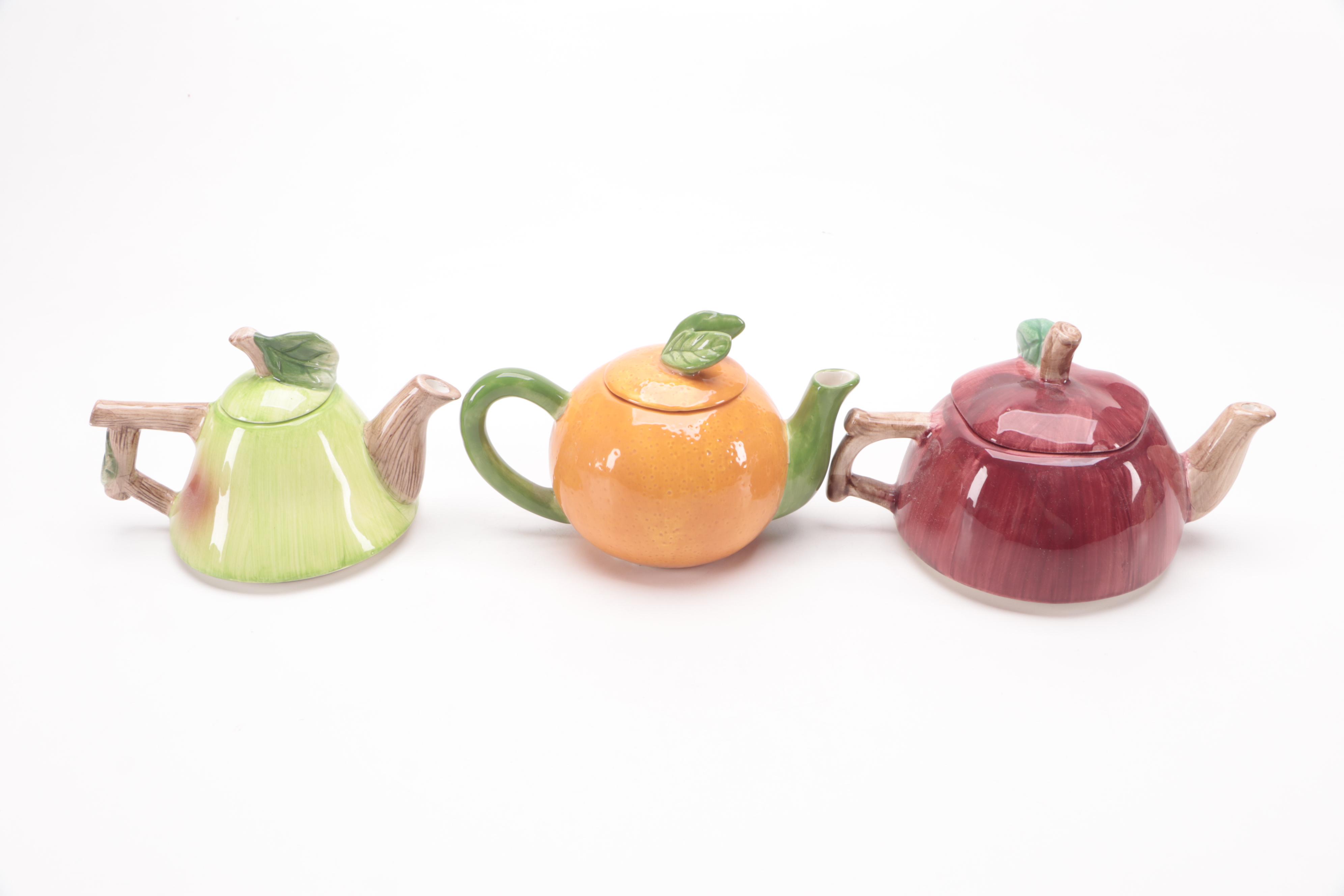 Japanese Maruhon Ware Tomato and Other Vegetable Shaped Tableware