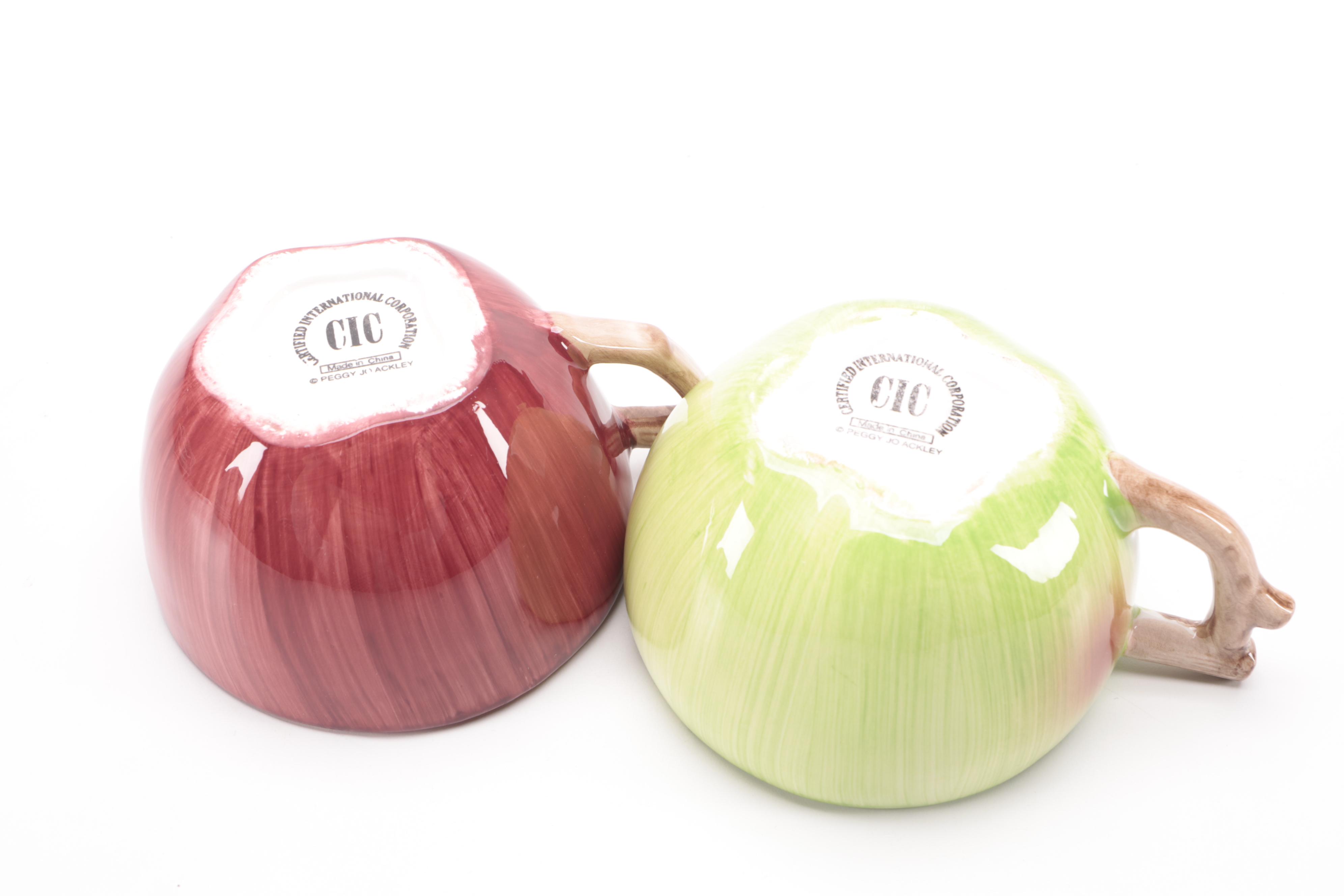 Japanese Maruhon Ware Tomato and Other Vegetable Shaped Tableware