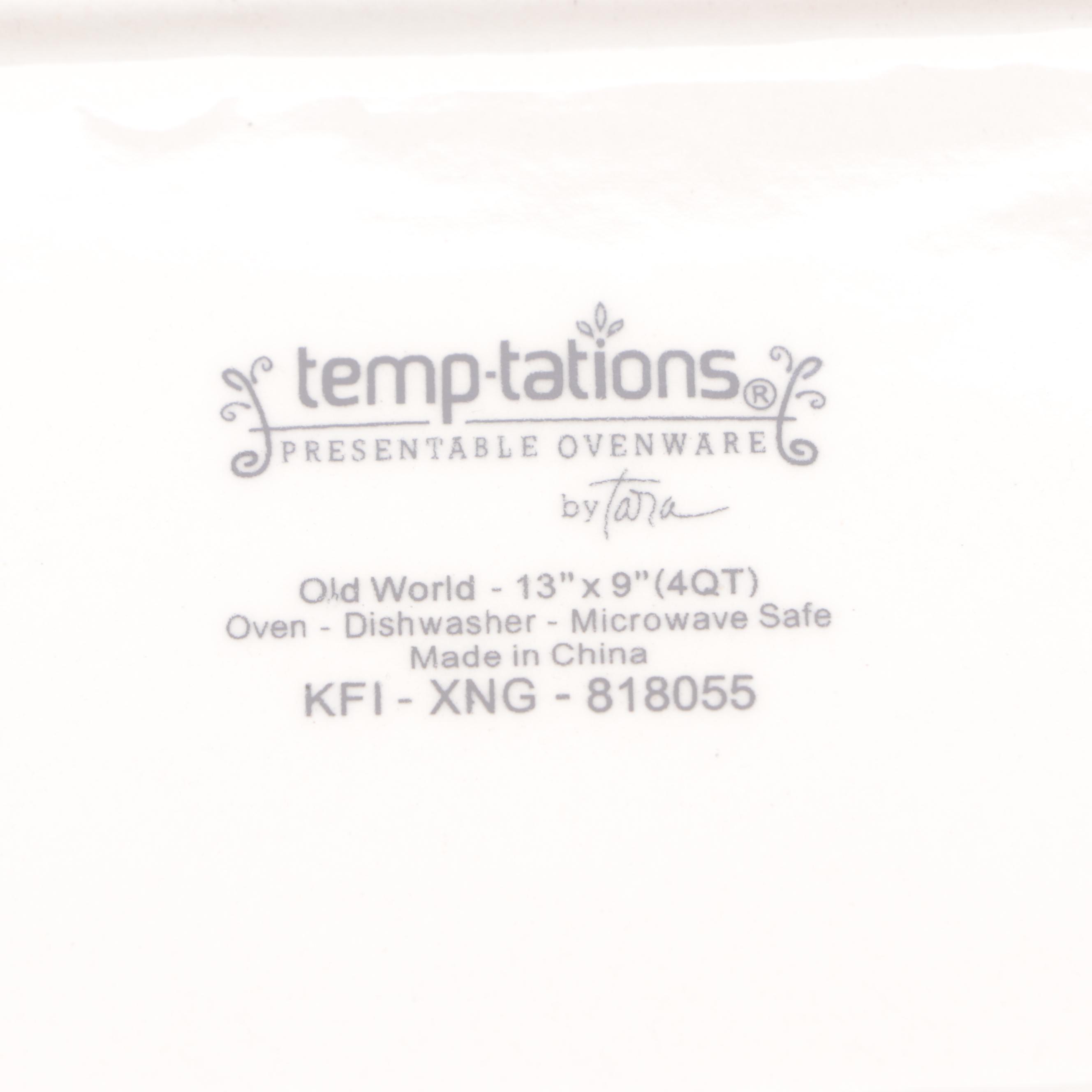 Temp-Tations by Tara "Old World" Ceramic Bakeware and Serveware