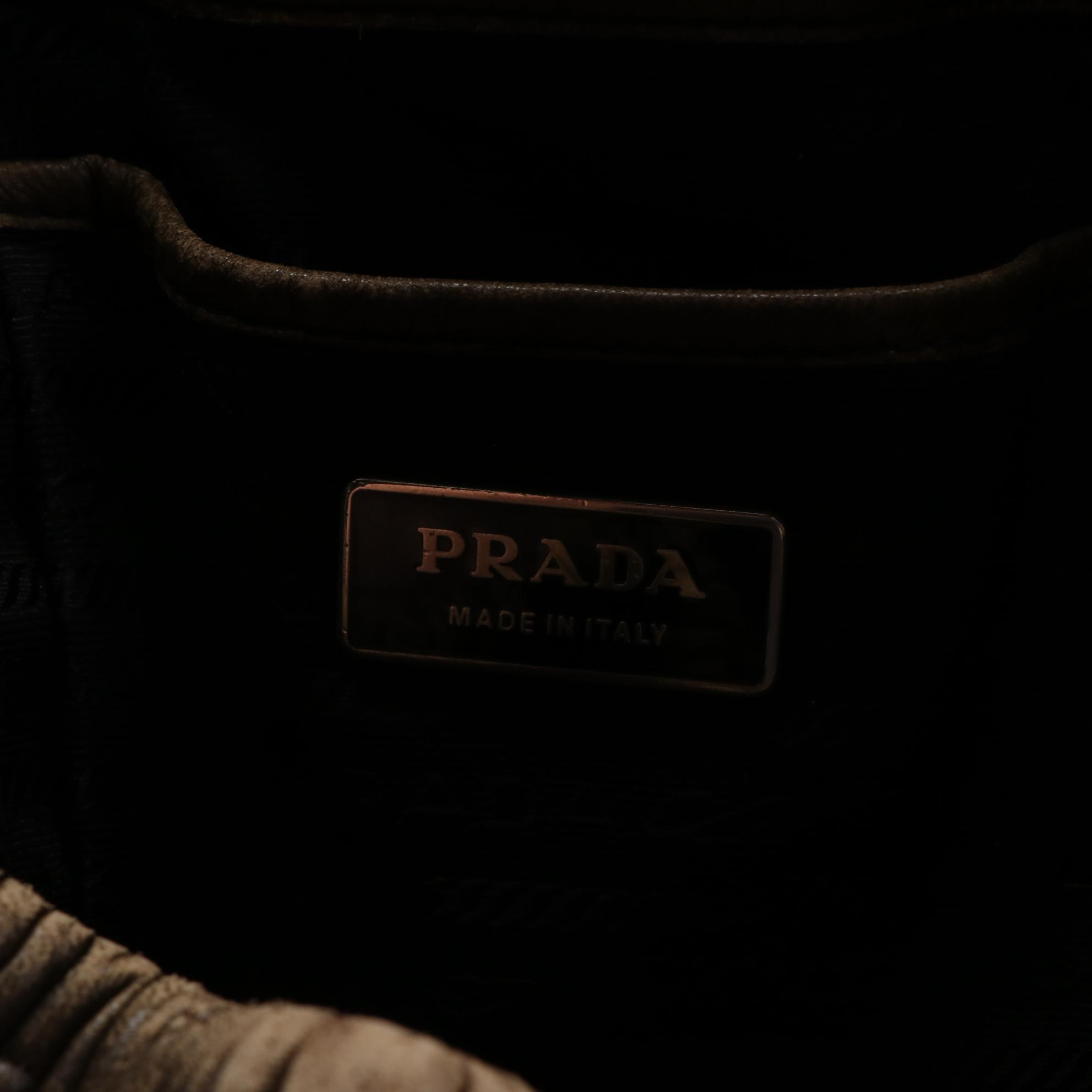 Prada Braided-Handle Tote Bag in Quilted Leather with Shoulder Strap
