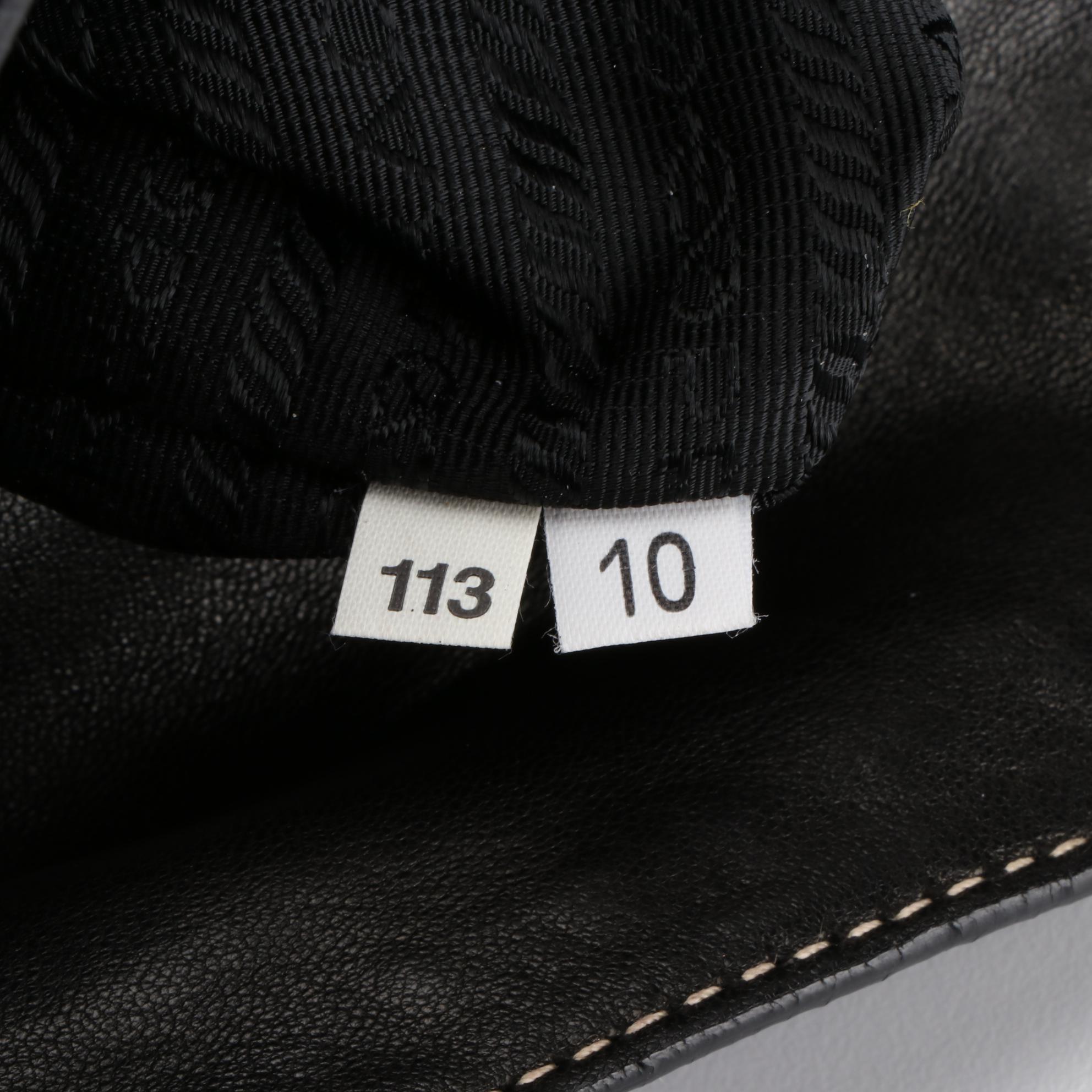 Prada Flap Shoulder Bag in Lambskin with Contrast Stitching