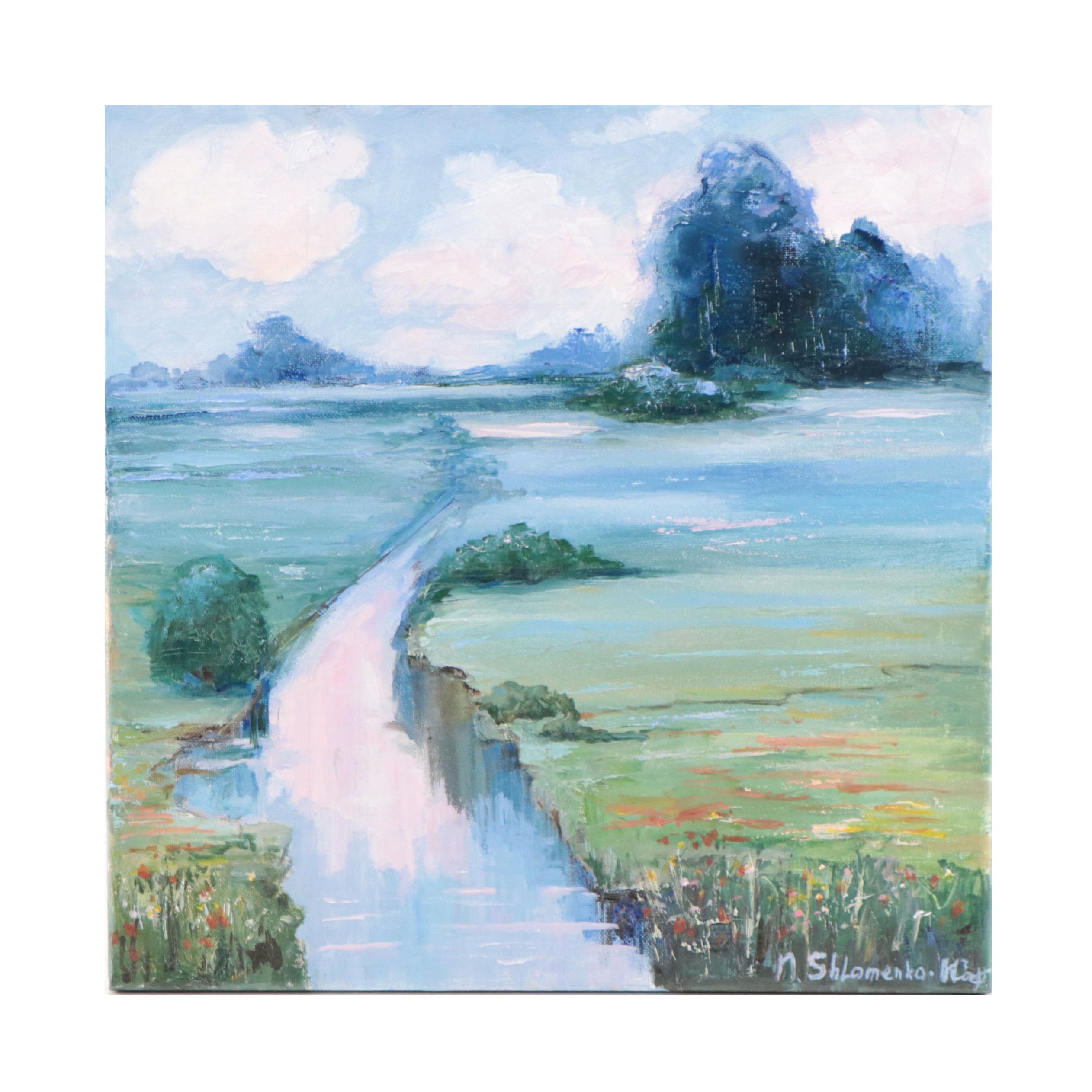 Nataliya Shlomenko Oil Painting "Landscape," 2022