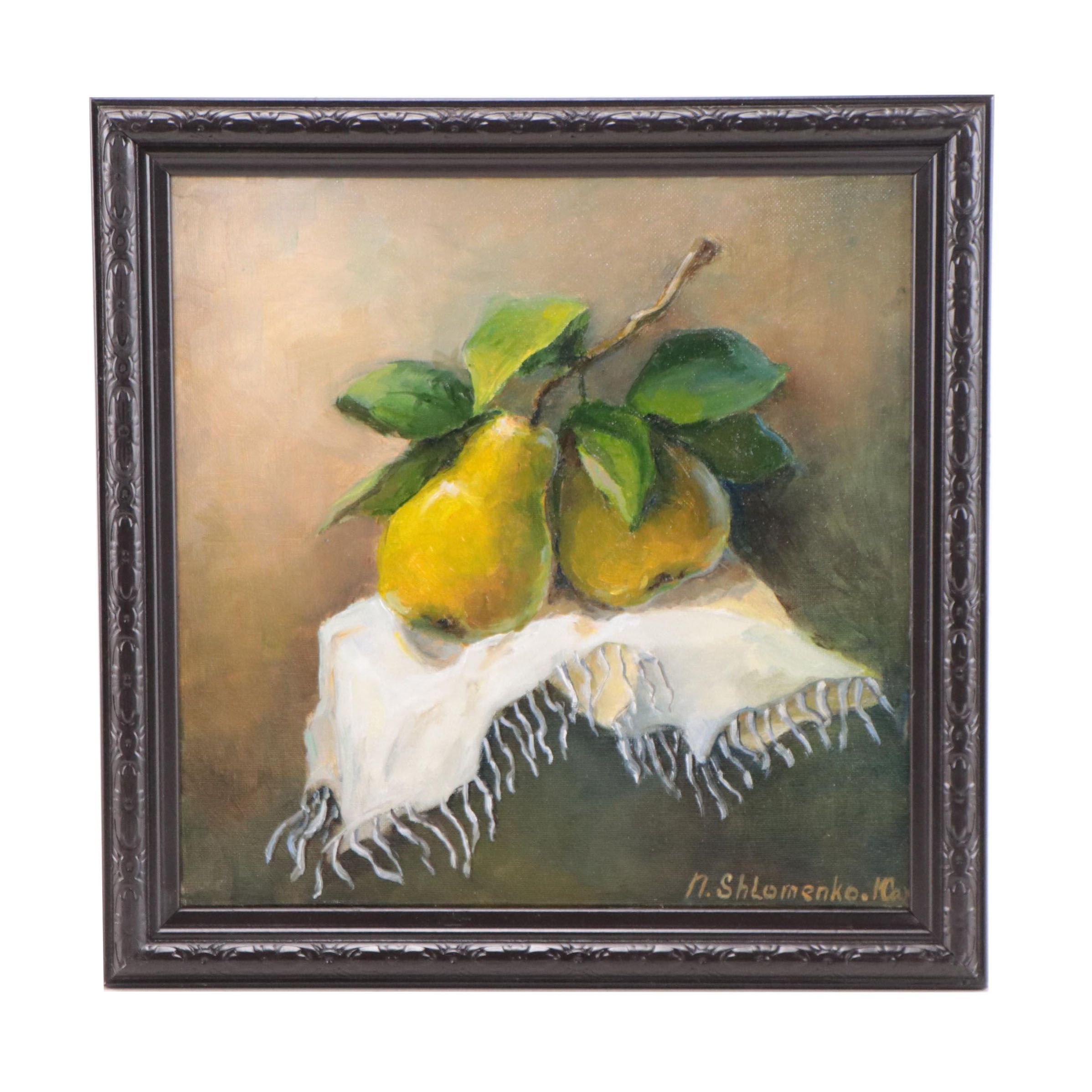 Nataliya Shlomenko Oil Painting "Flying Pears," 2022
