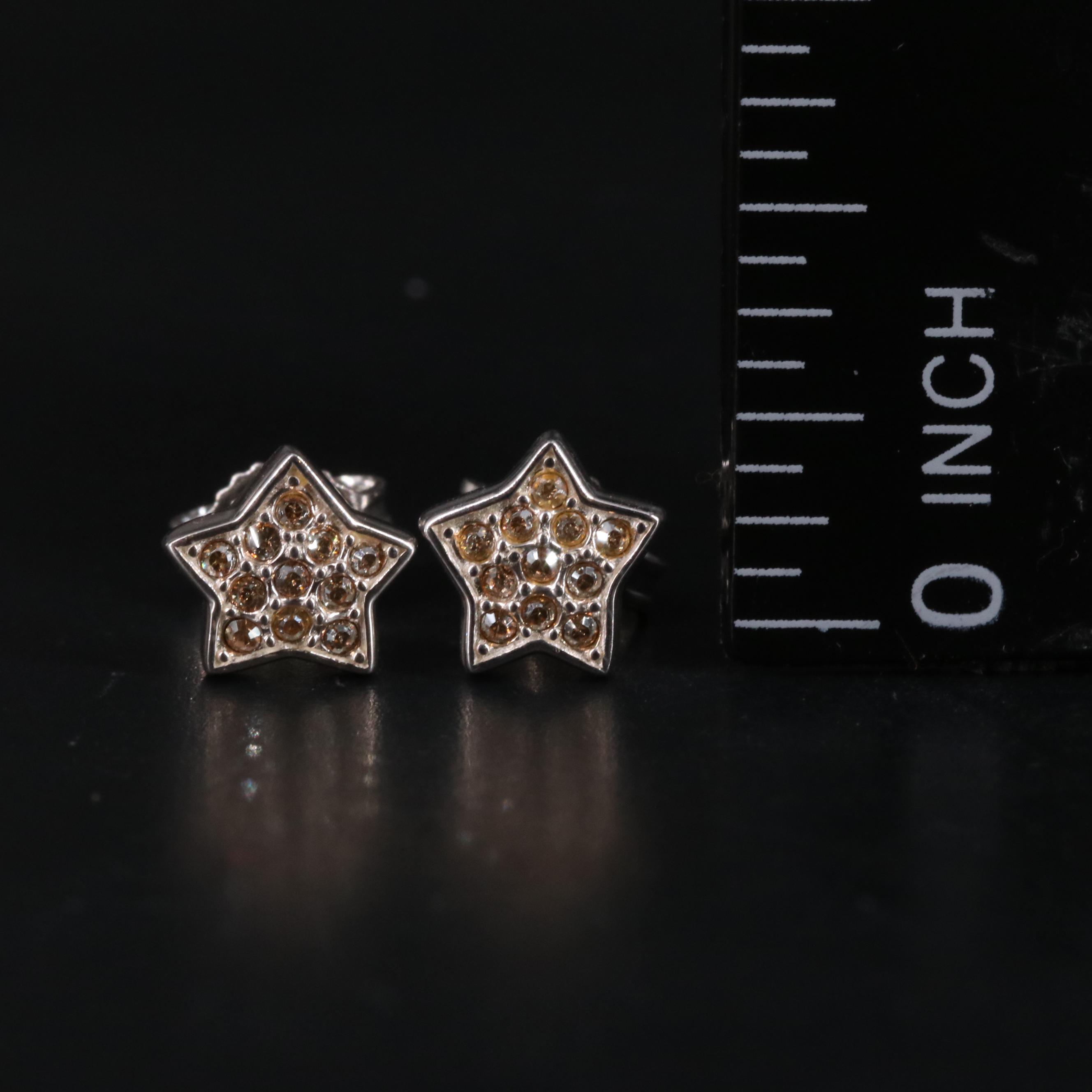 Sterling Star Stud Earrings