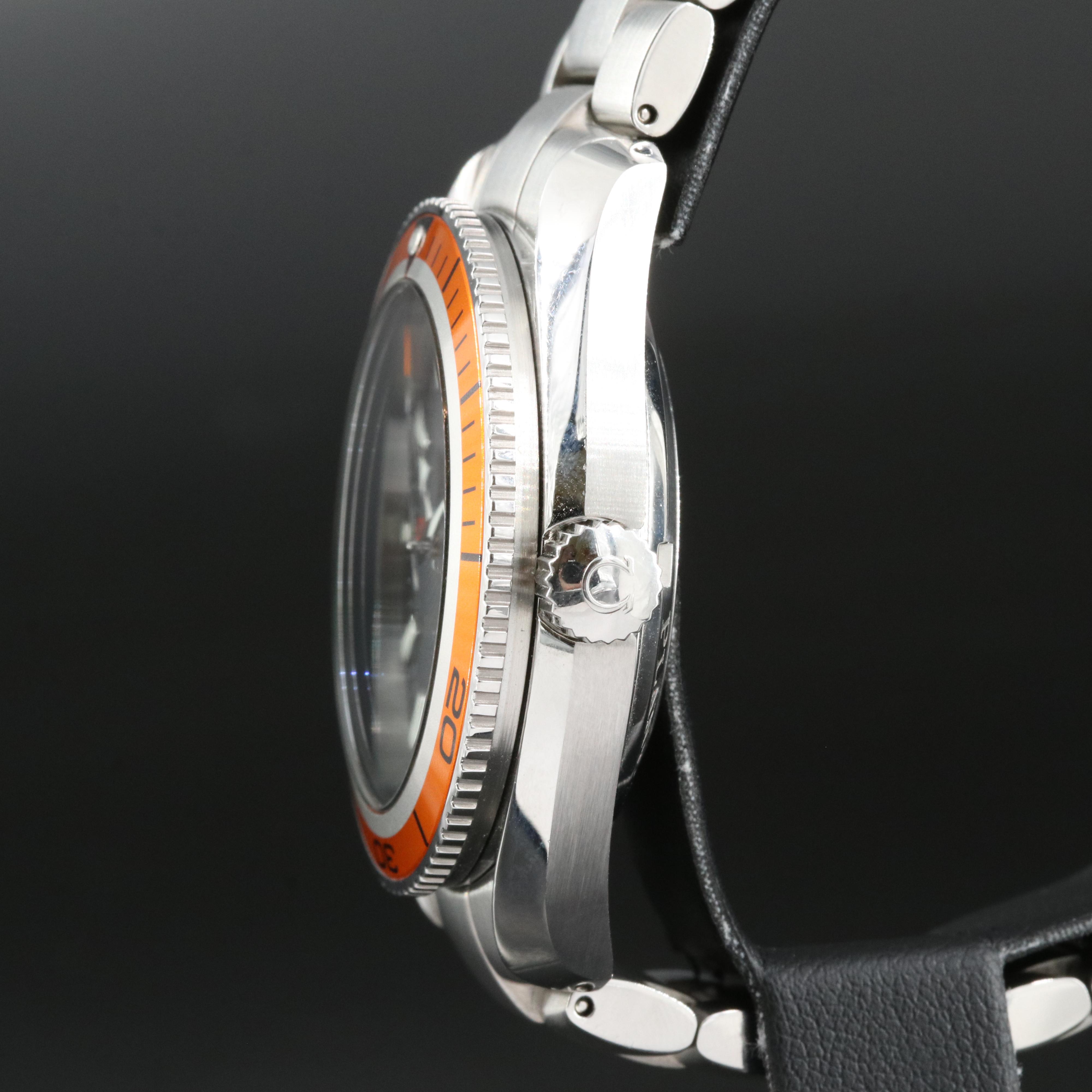 2007 Omega Seamaster Planet Ocean Orange Bezel Watch