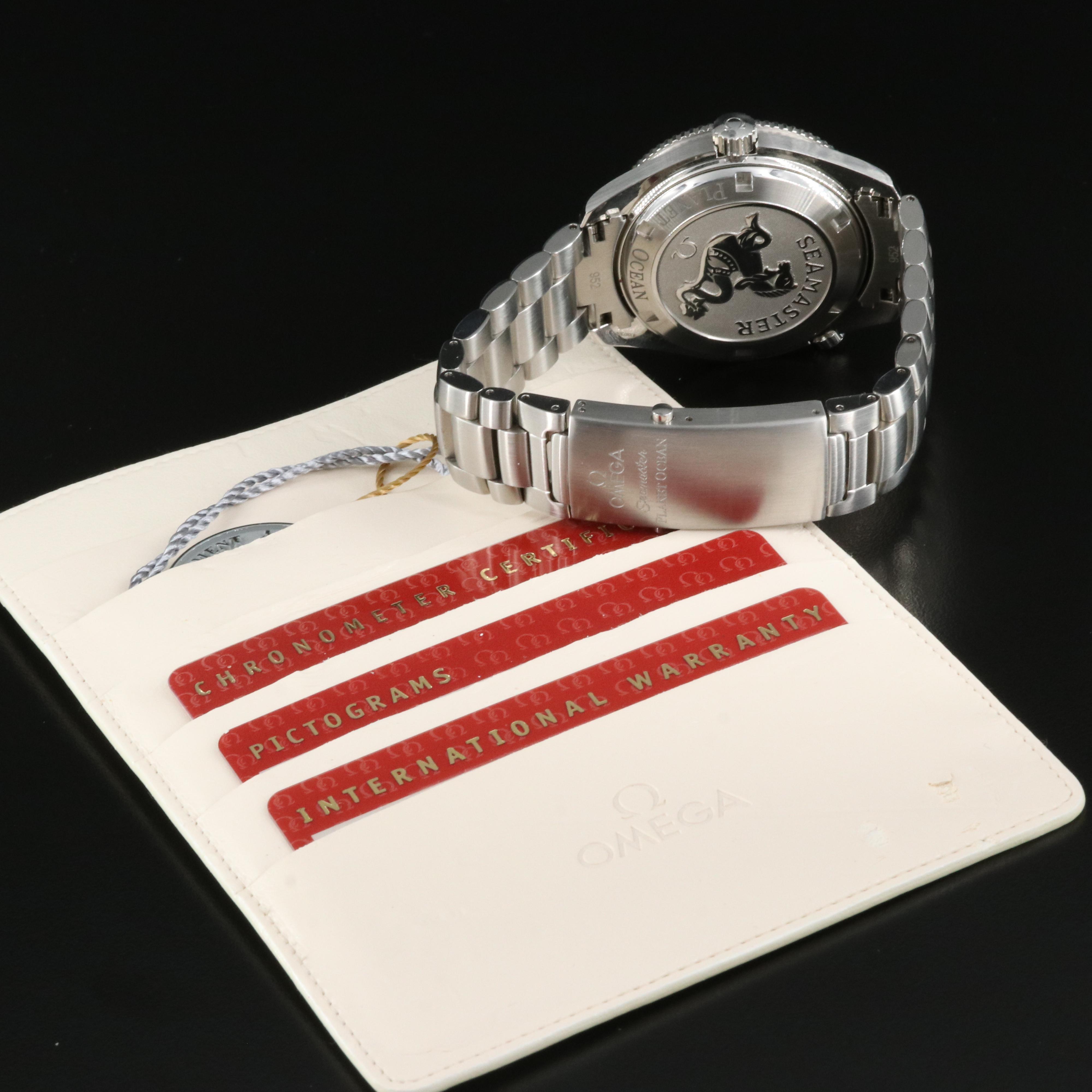 2007 Omega Seamaster Planet Ocean Orange Bezel Watch