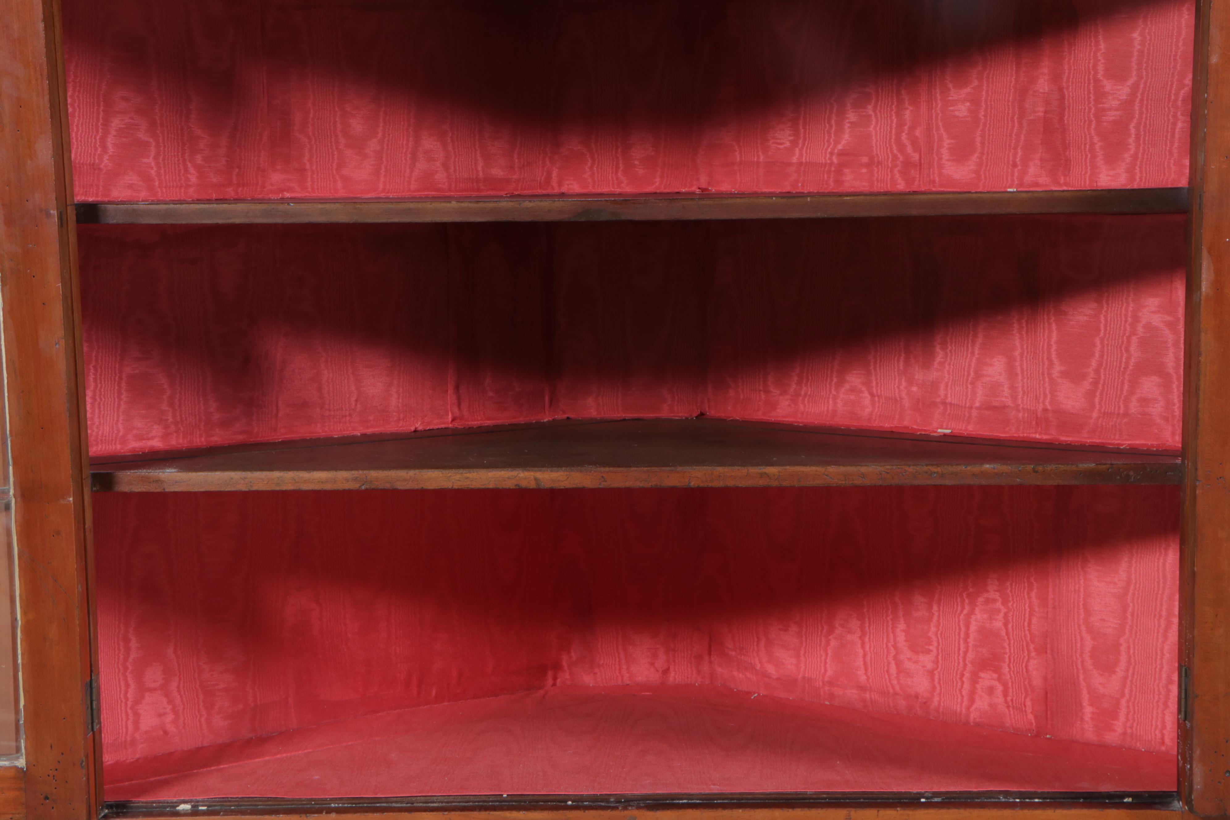 American Primitive Cherrywood Corner Cupboard, Early to Mid 19th Century
