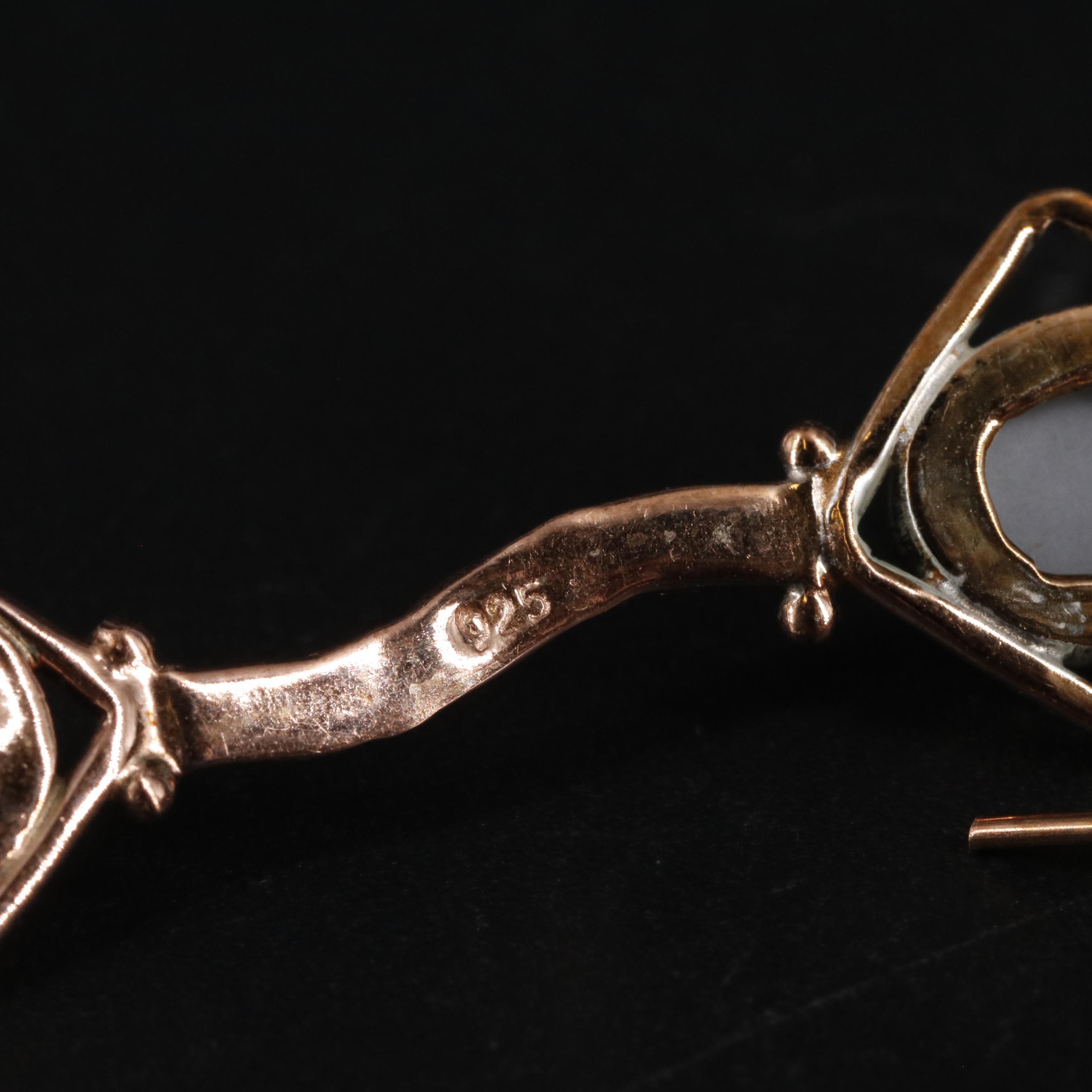 Sterling Silver Amethyst and Moonstone Dangle Earrings