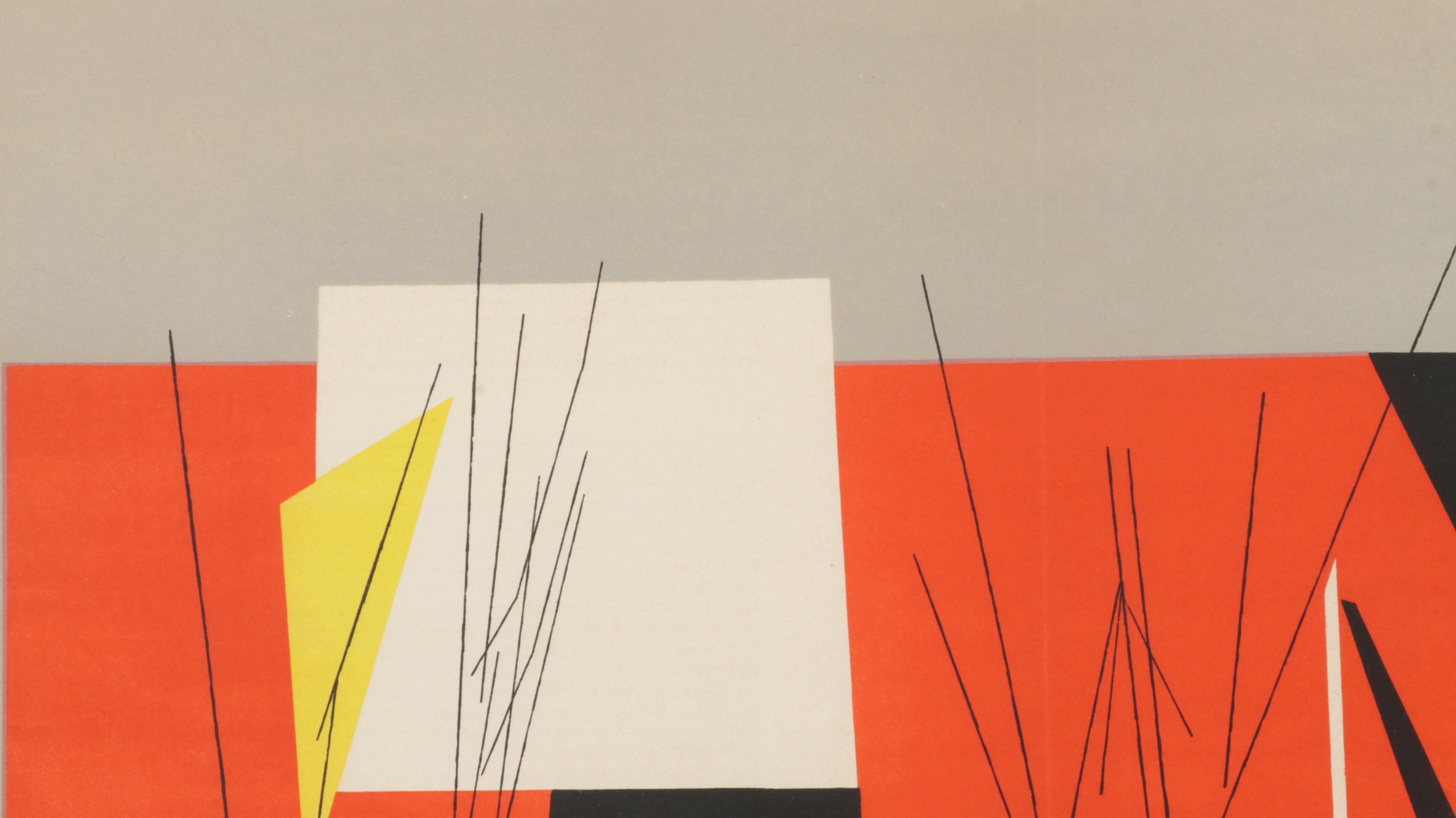 Pablo Palazuelo Triple-Page Color Lithograph for "Derrière le Miroir," 1952