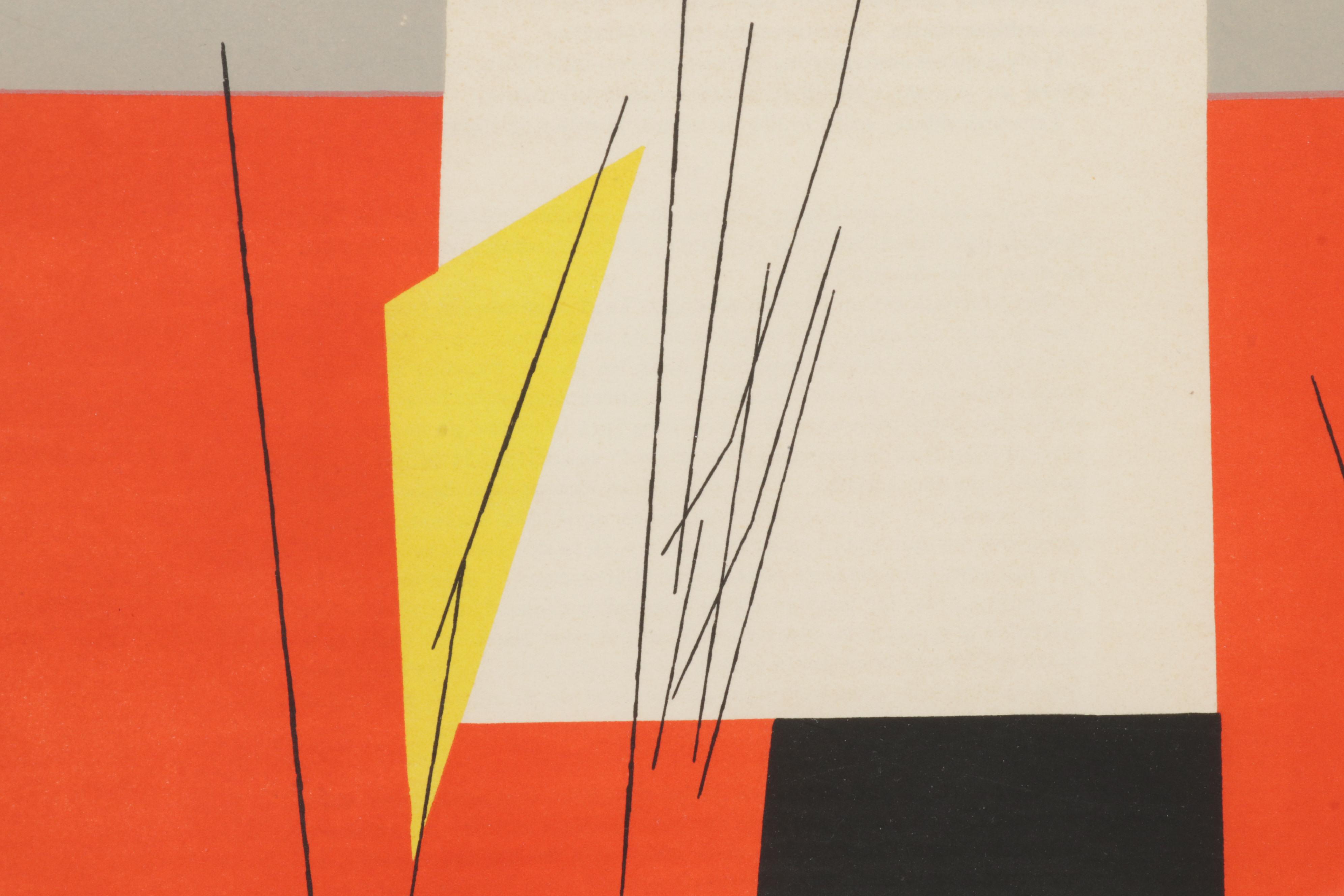 Pablo Palazuelo Triple-Page Color Lithograph for "Derrière le Miroir," 1952