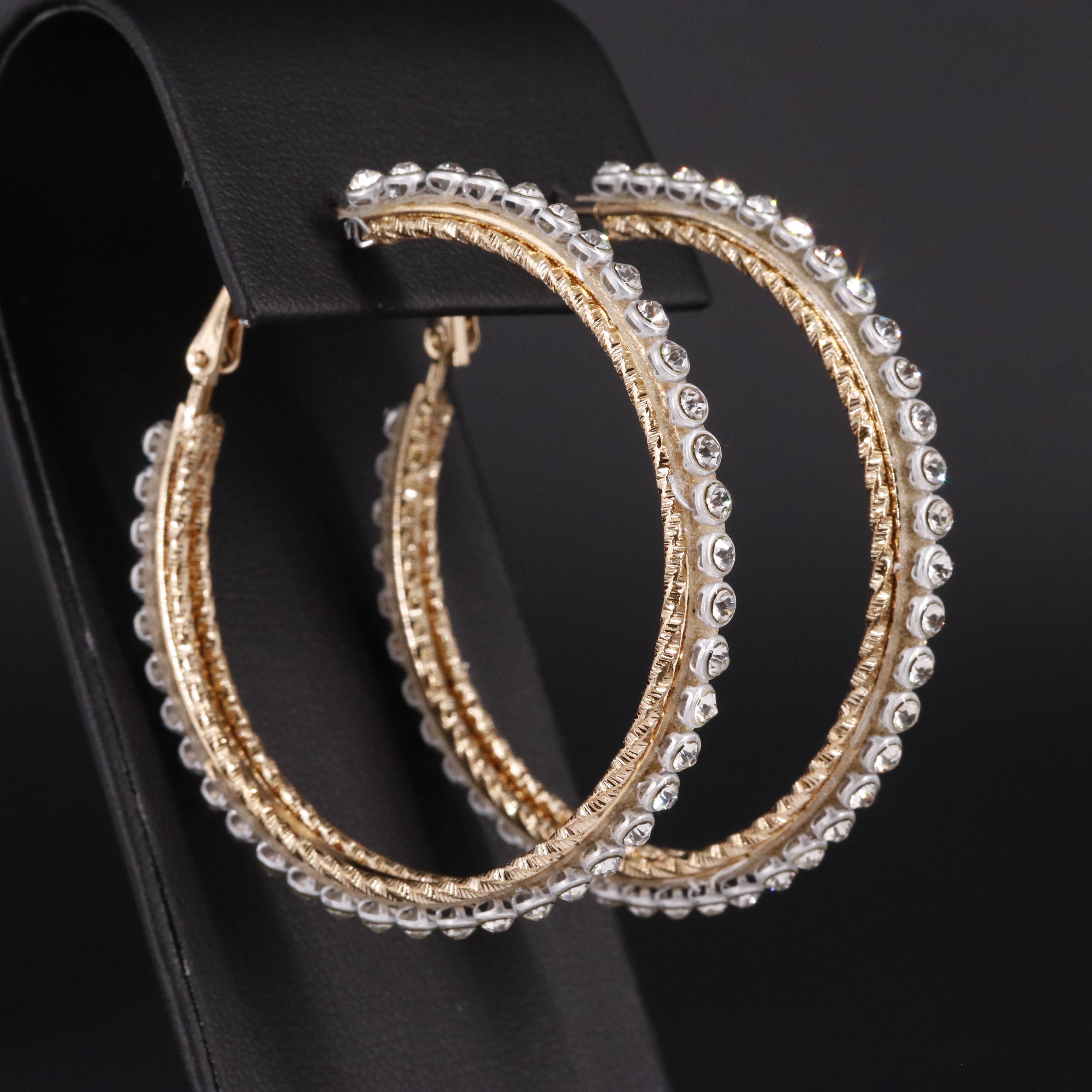 Sterling Inside-Out Hoop Earrings