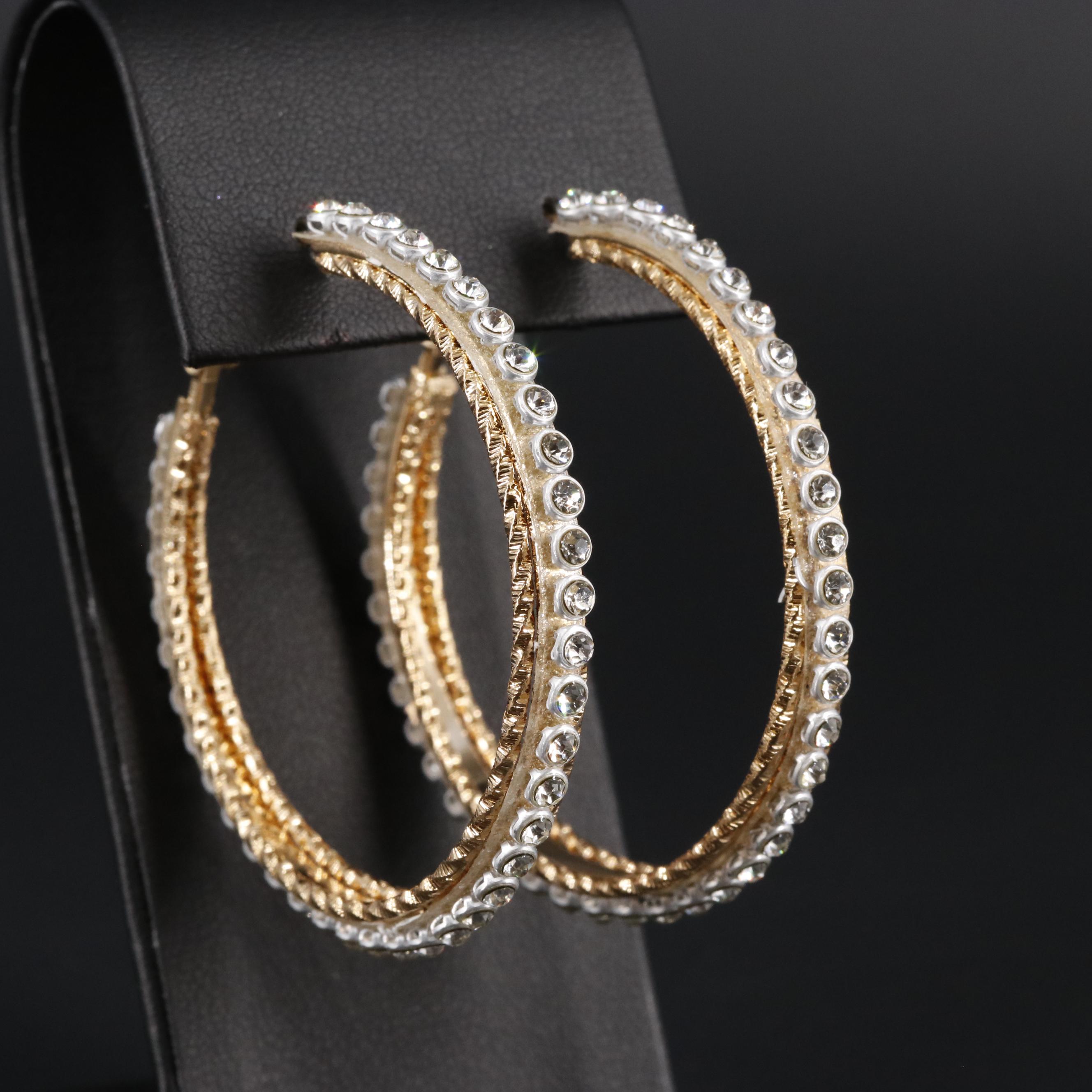 Sterling Inside-Out Hoop Earrings
