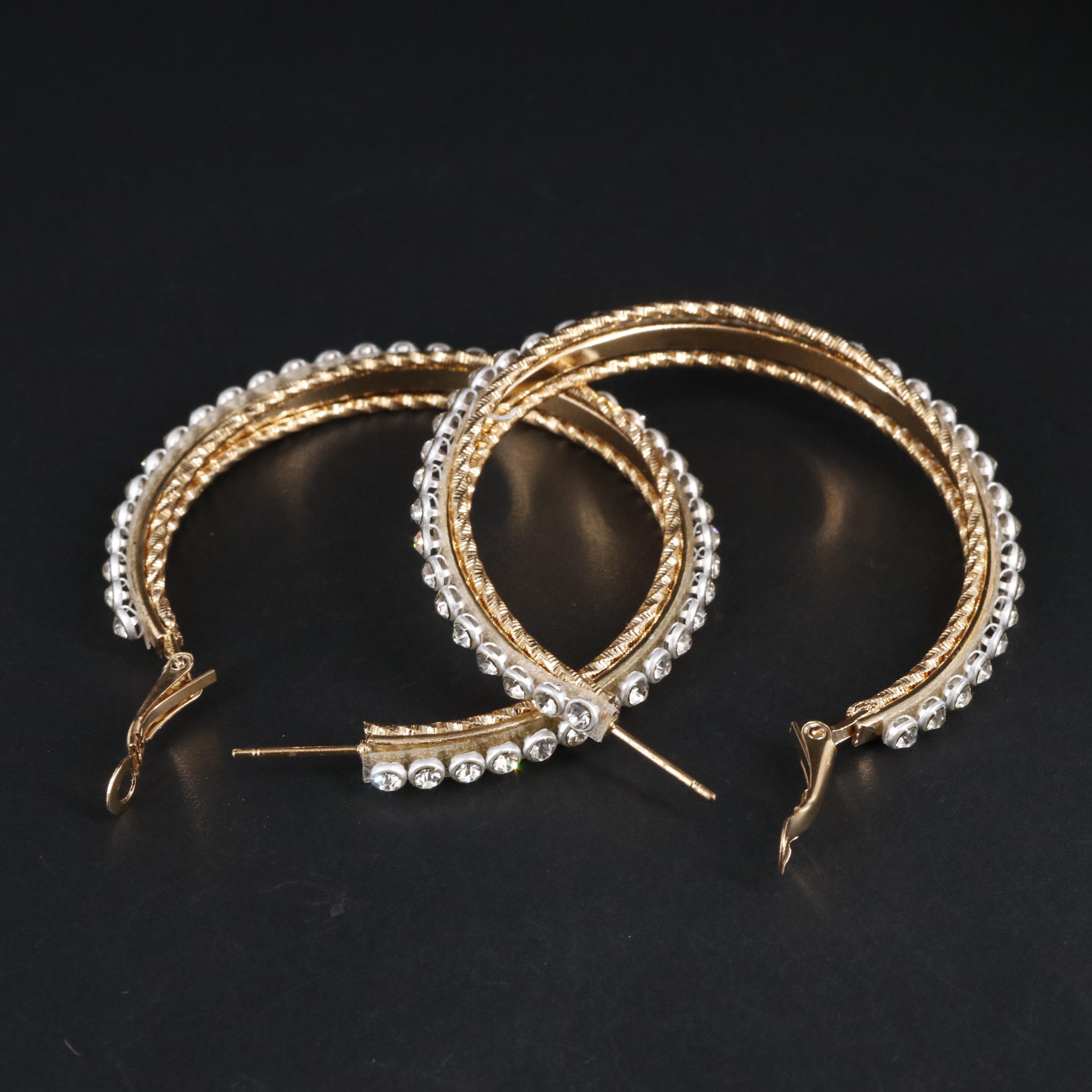 Sterling Inside-Out Hoop Earrings