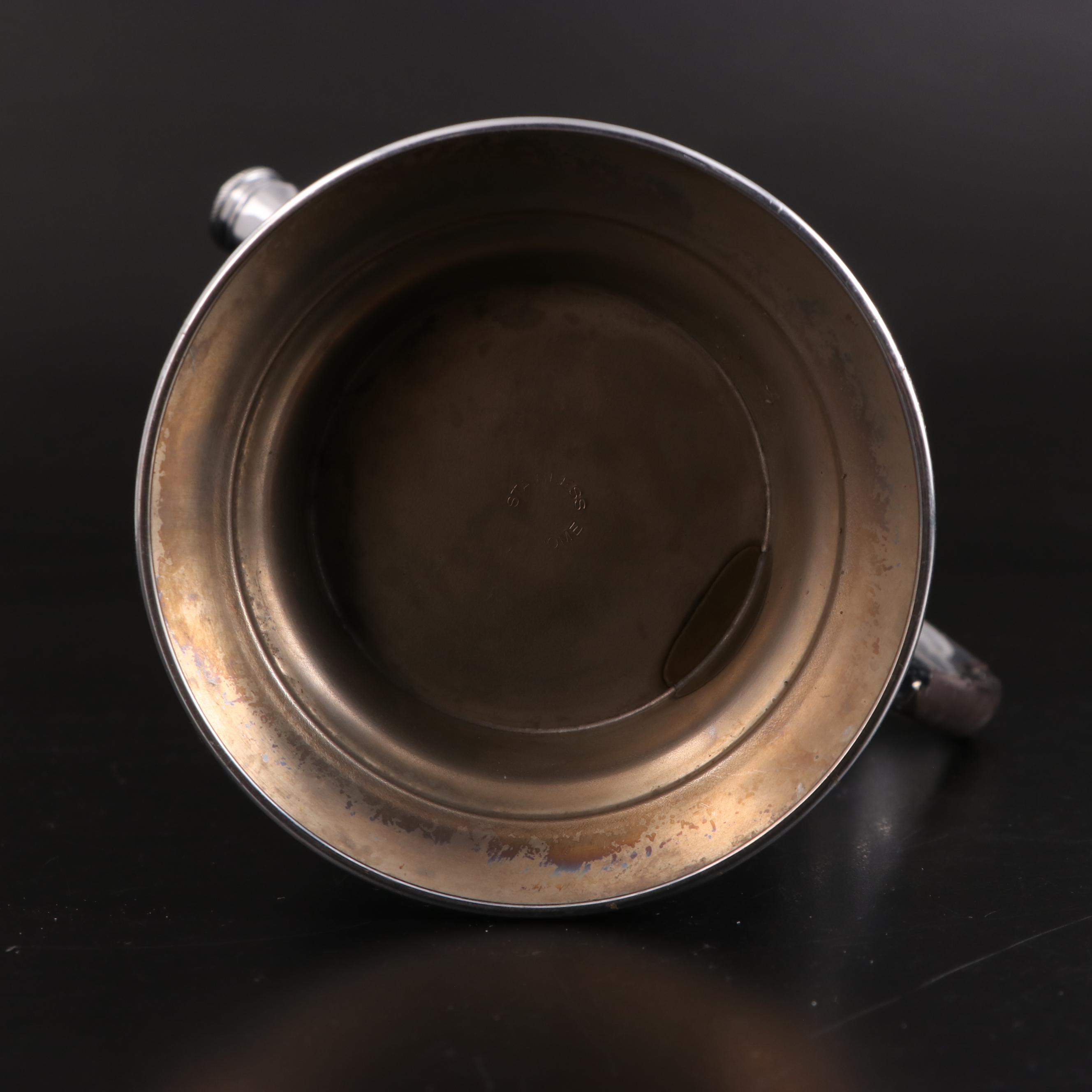 Art Deco Style Chrome and Other Glass Cocktail Shakers with Shot Glasses