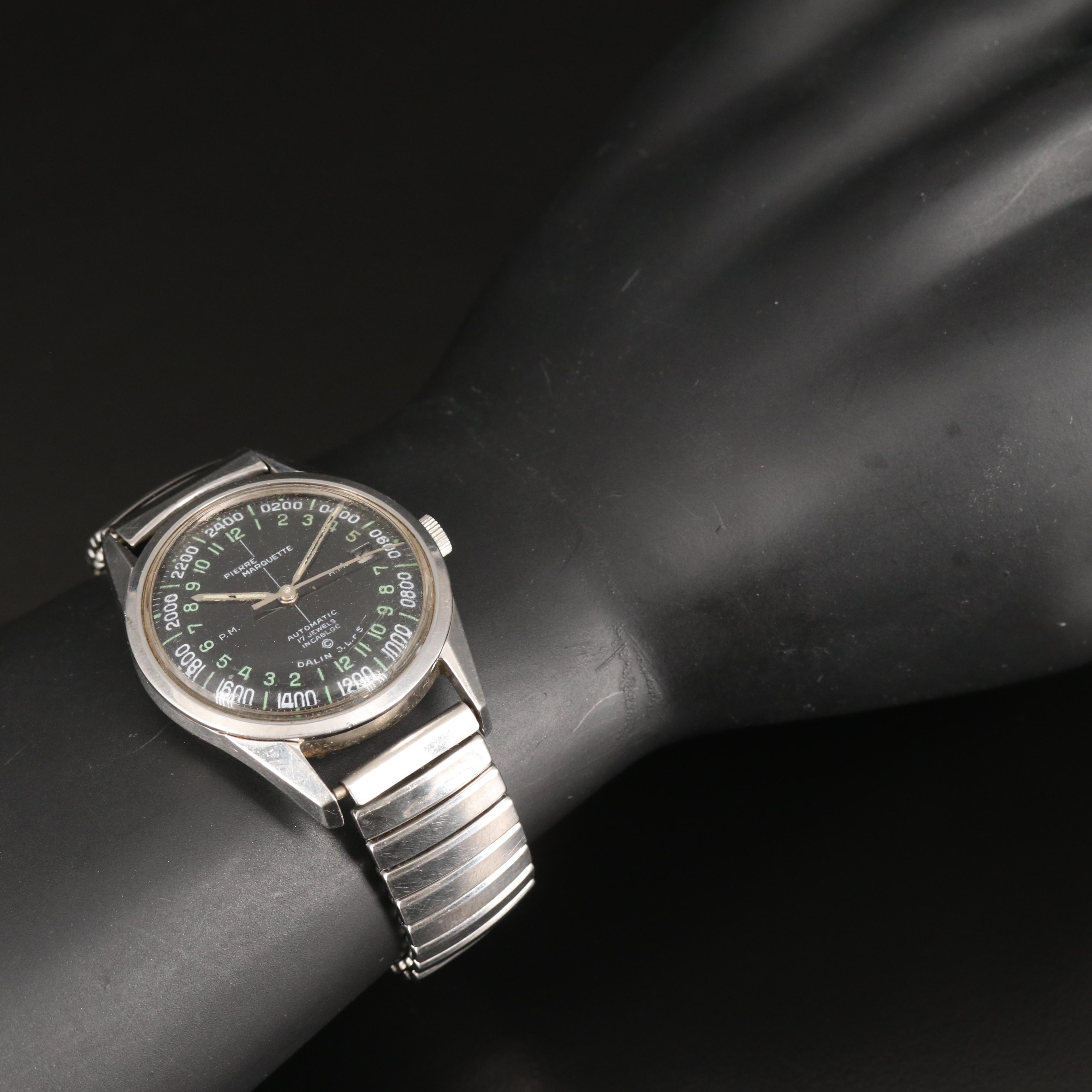 Pierre Marquette 24-Hour Military Dial Vintage Watch