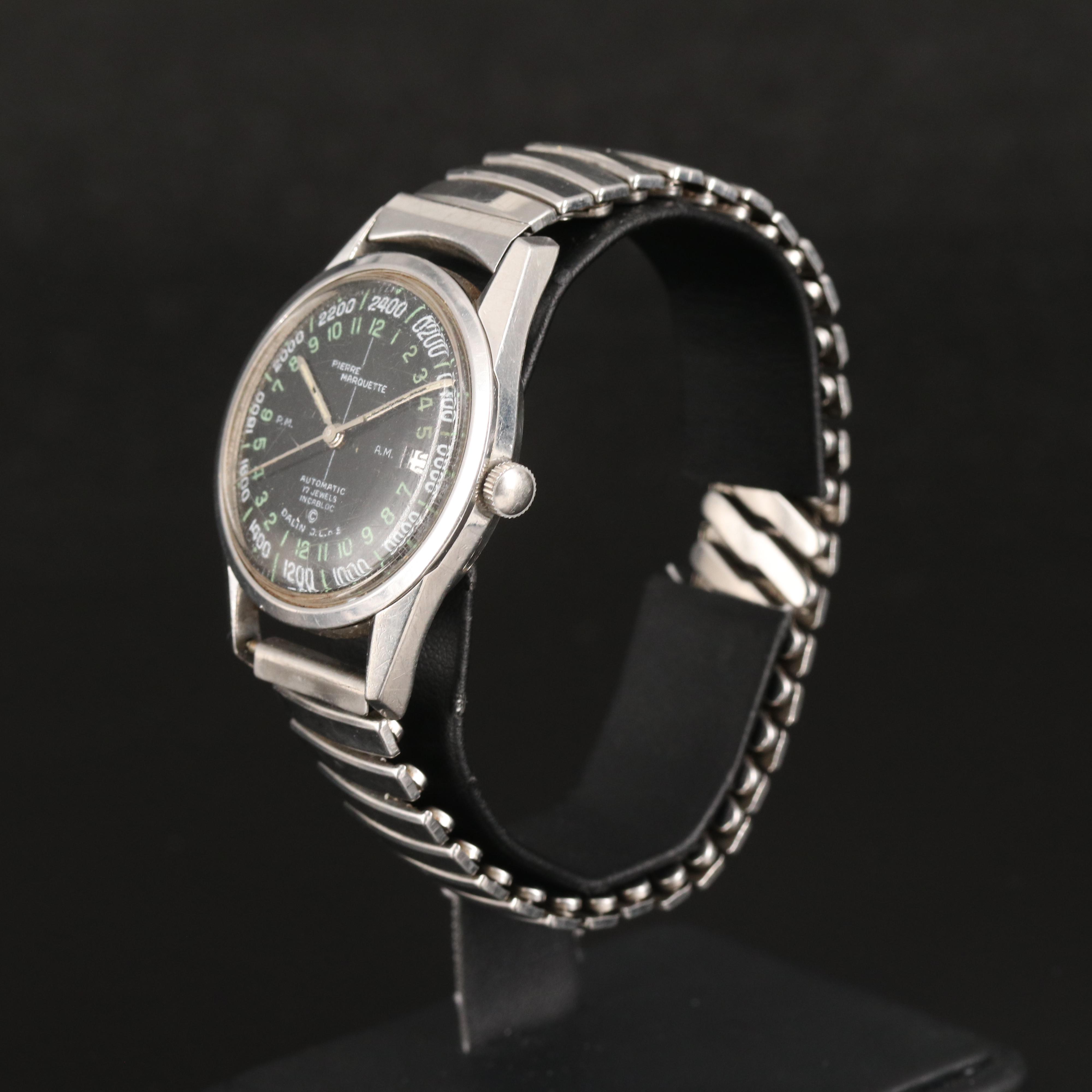 Pierre Marquette 24-Hour Military Dial Vintage Watch