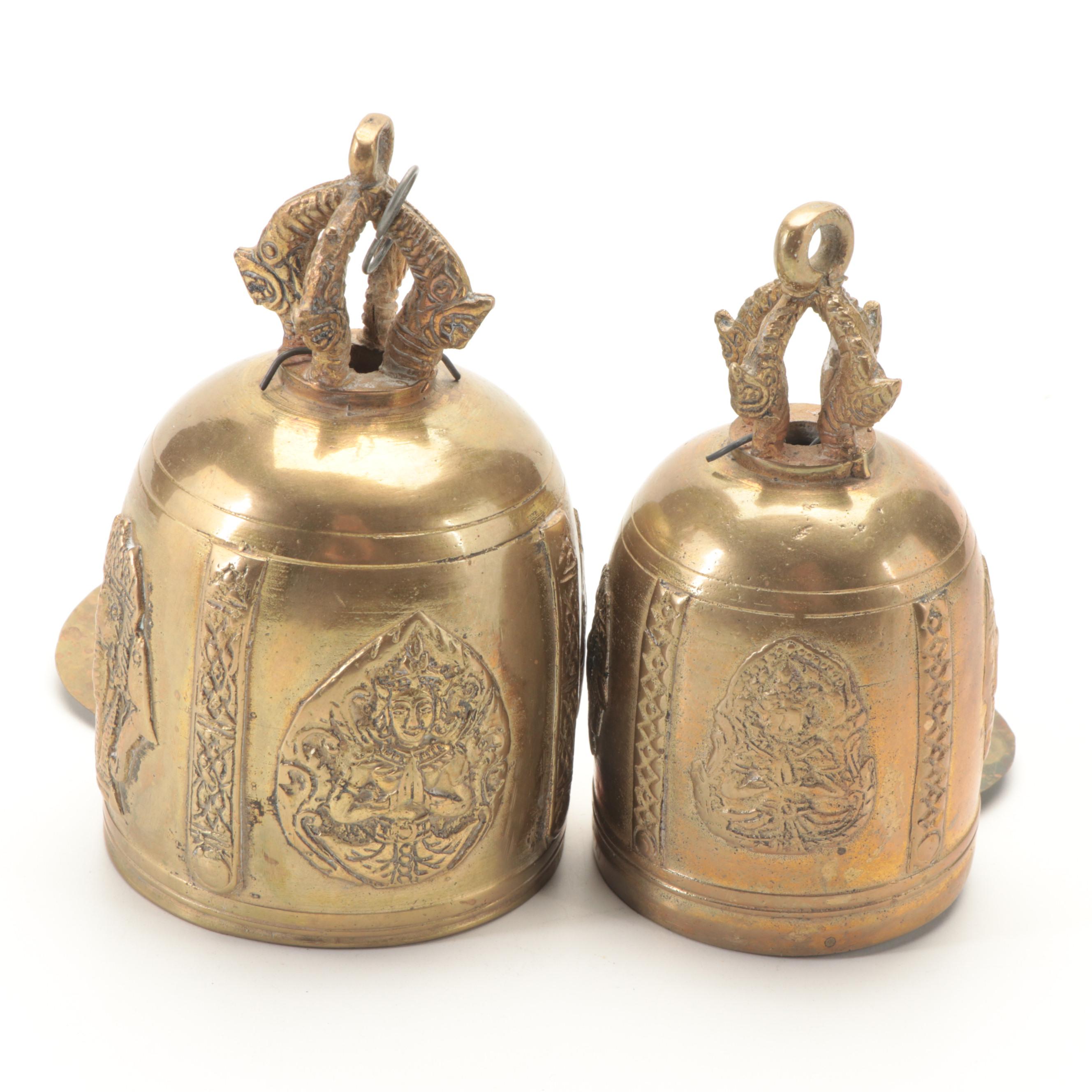 Thai Brass Wind Chime Bells EBTH