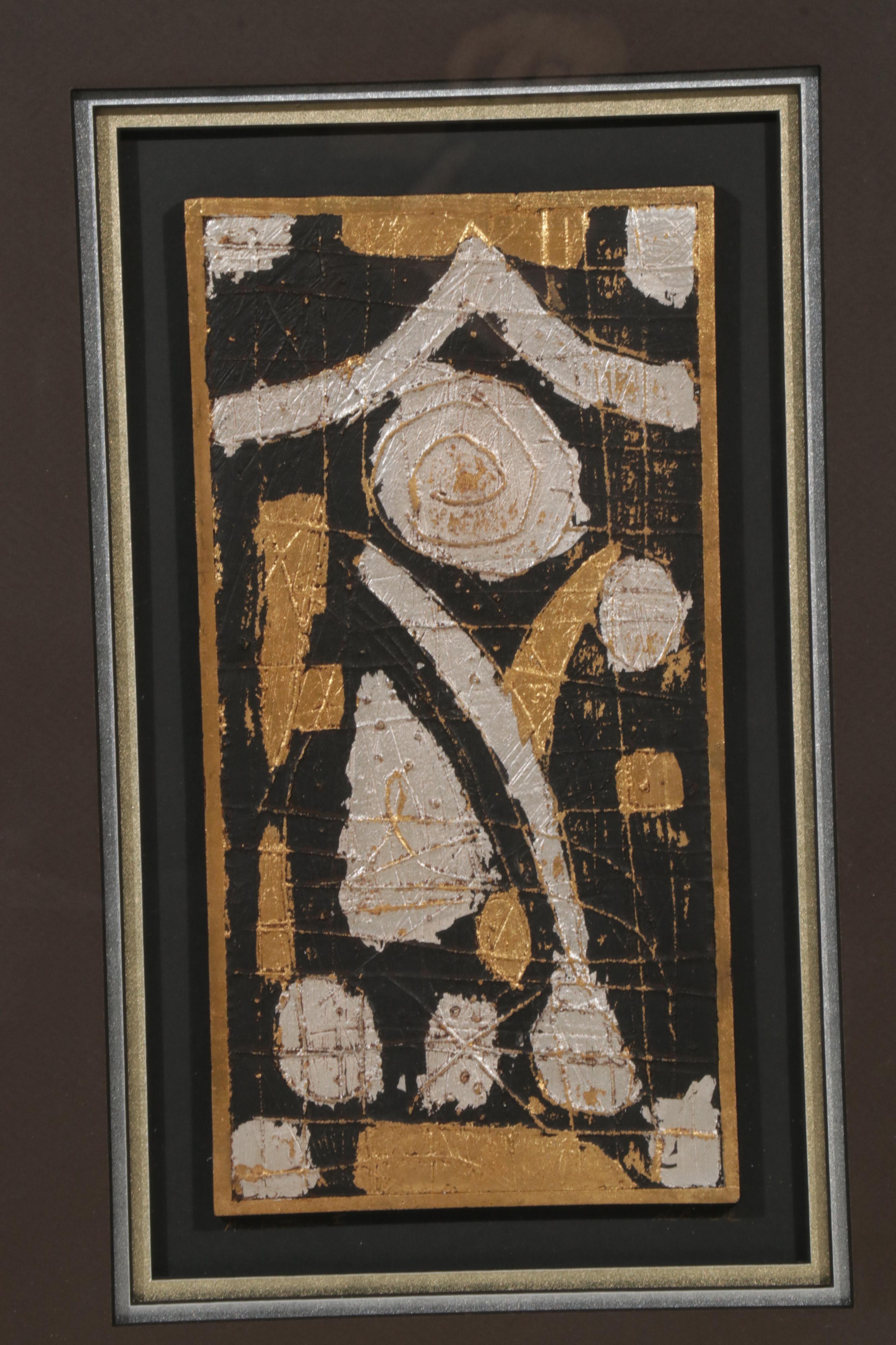 deBarde Abstract Mixed Media Paintings "Manhattan I & II"