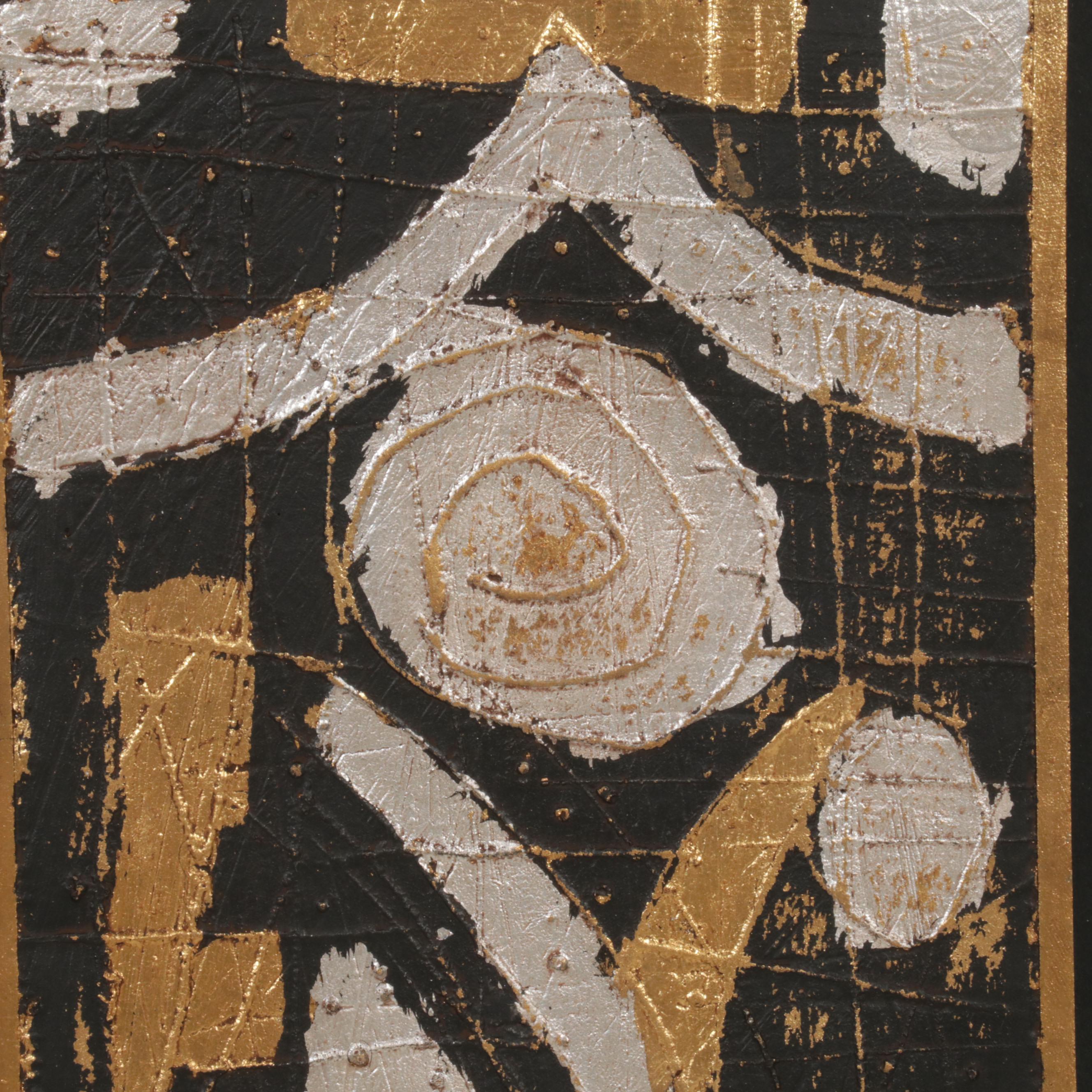 deBarde Abstract Mixed Media Paintings "Manhattan I & II"